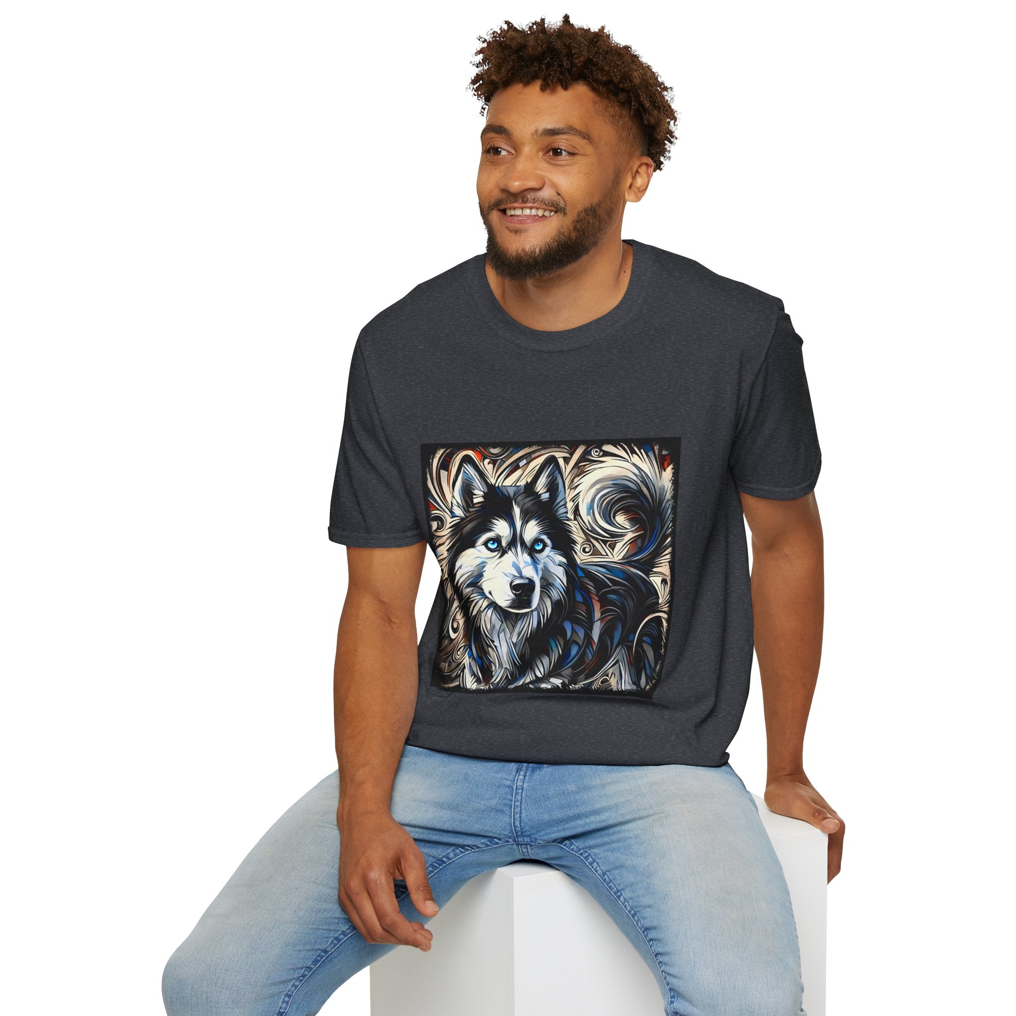 Siberian Husky Ice Swirl | Unisex Dog T-Shirt