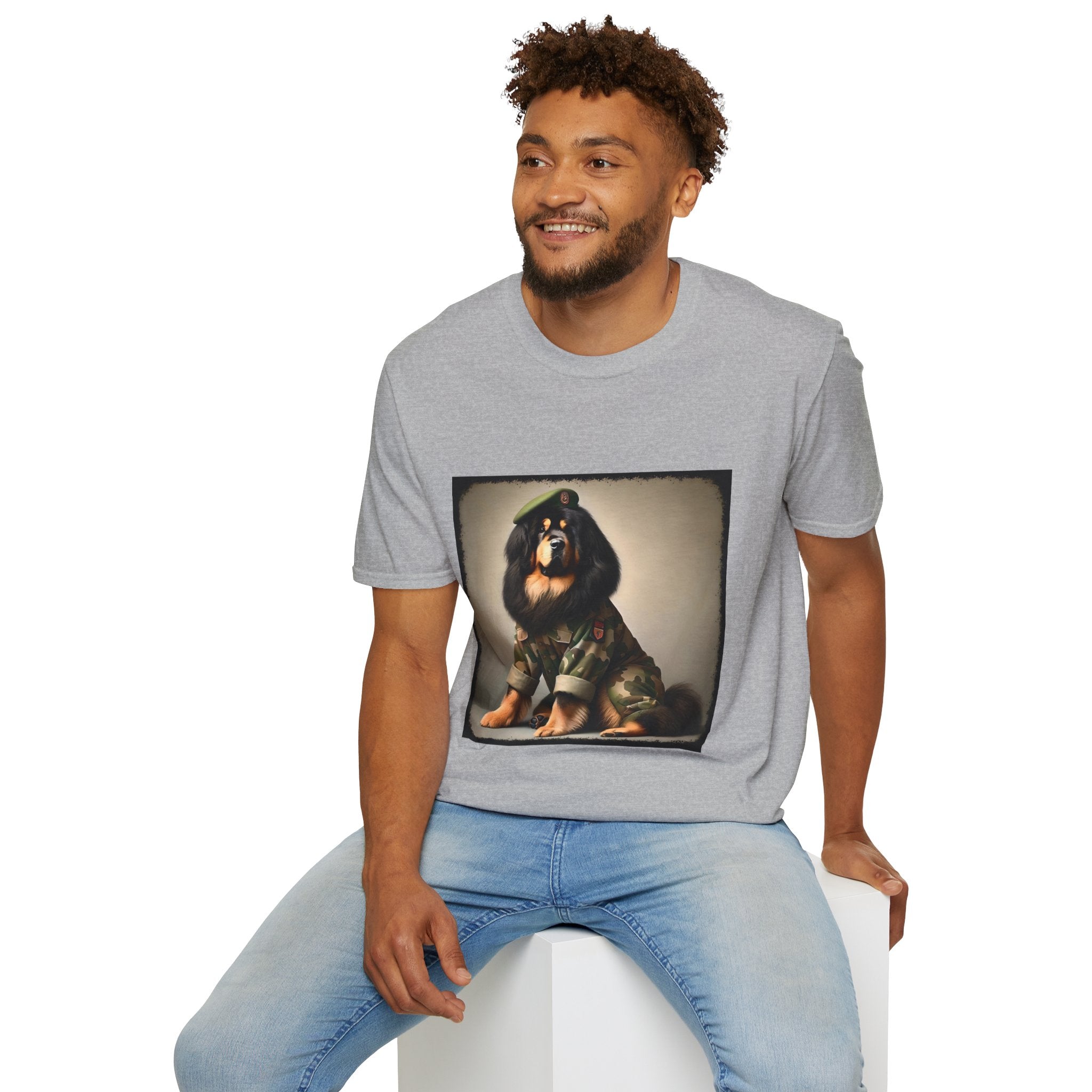 Tibetan Mastiff Camo Cutie | Unisex Dog T-Shirt