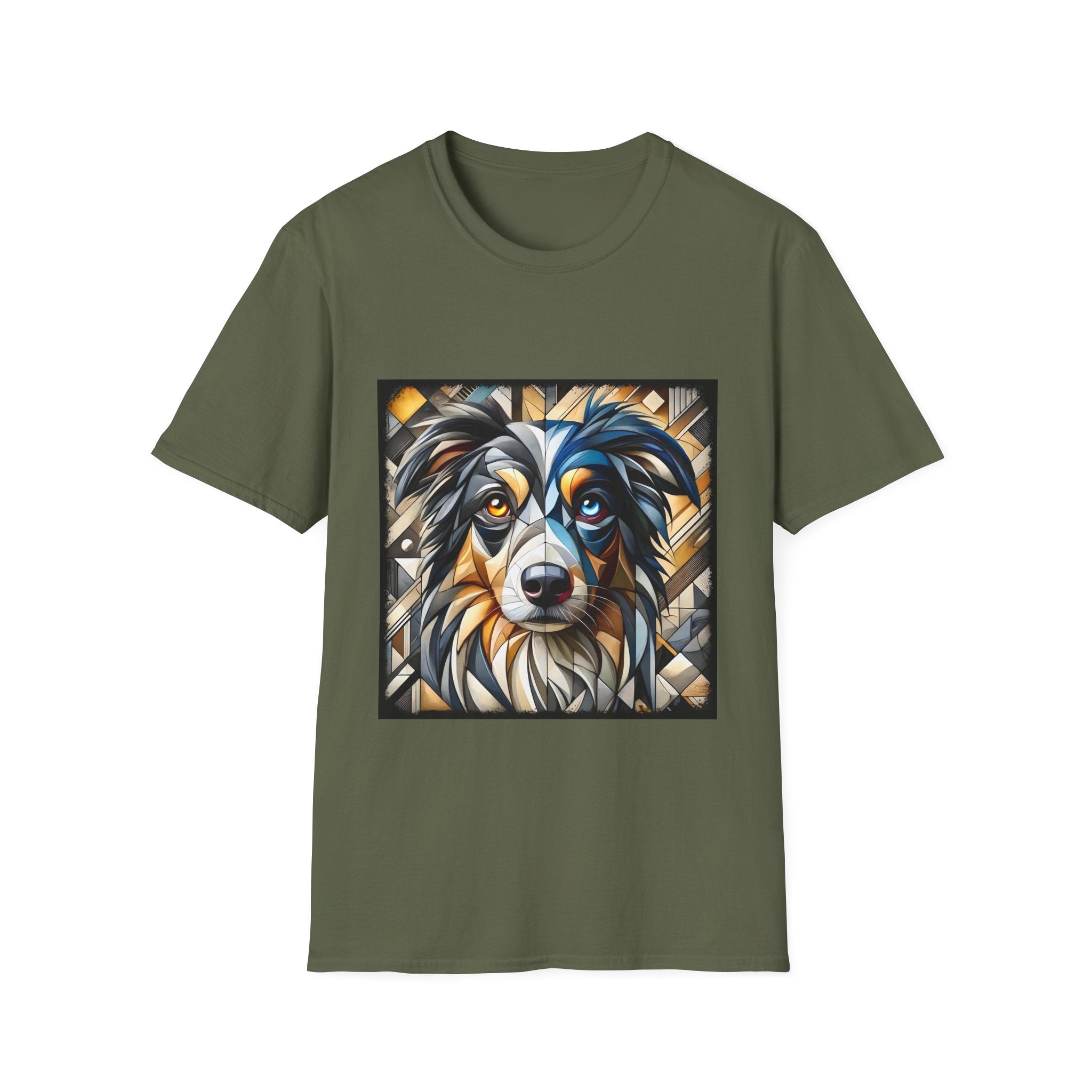 Miniature American Shepherd Bold Geometric |  Unisex Dog T-Shirt