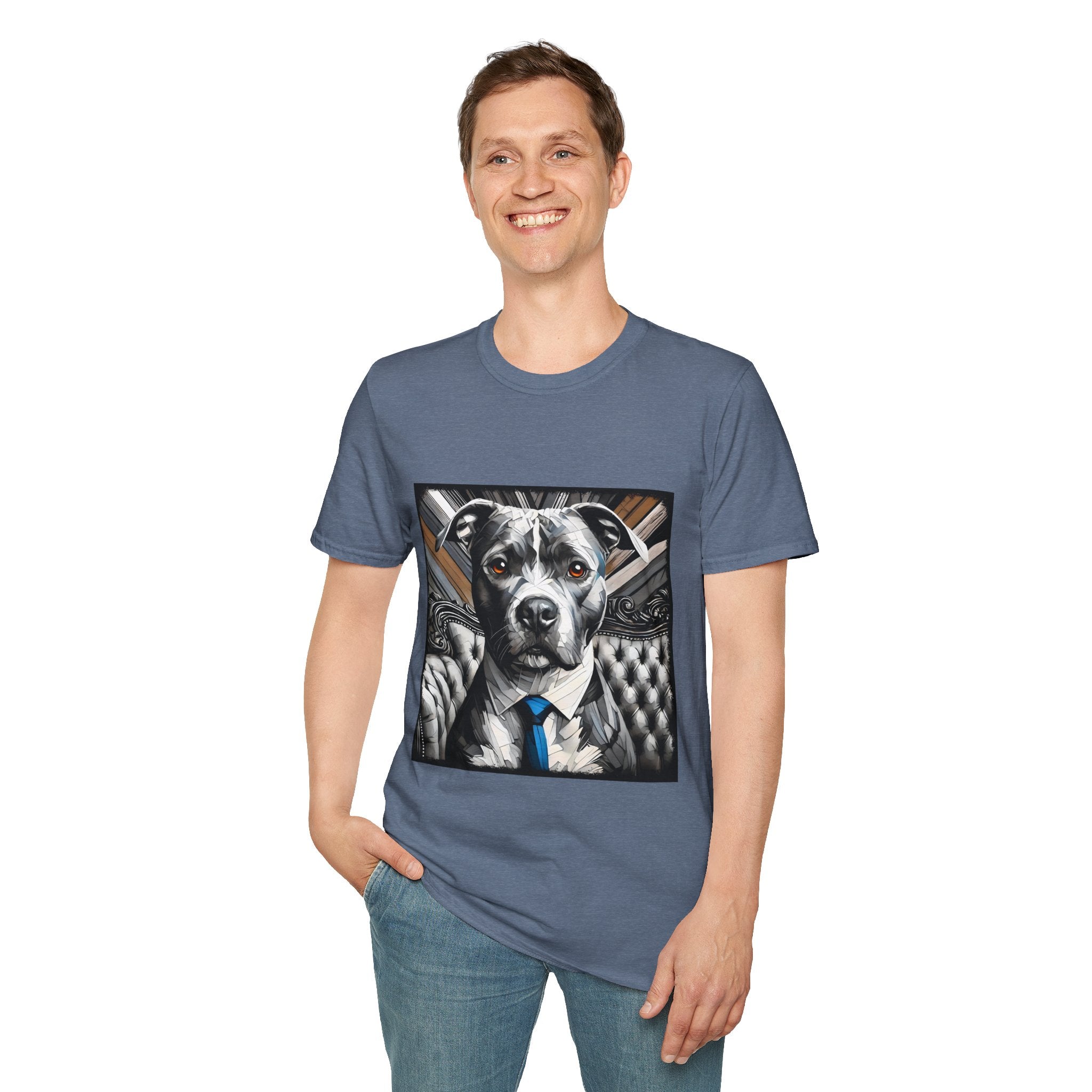 American Pit Bull Terrier B&W Bold Eyes | Unisex Dog T-Shirt