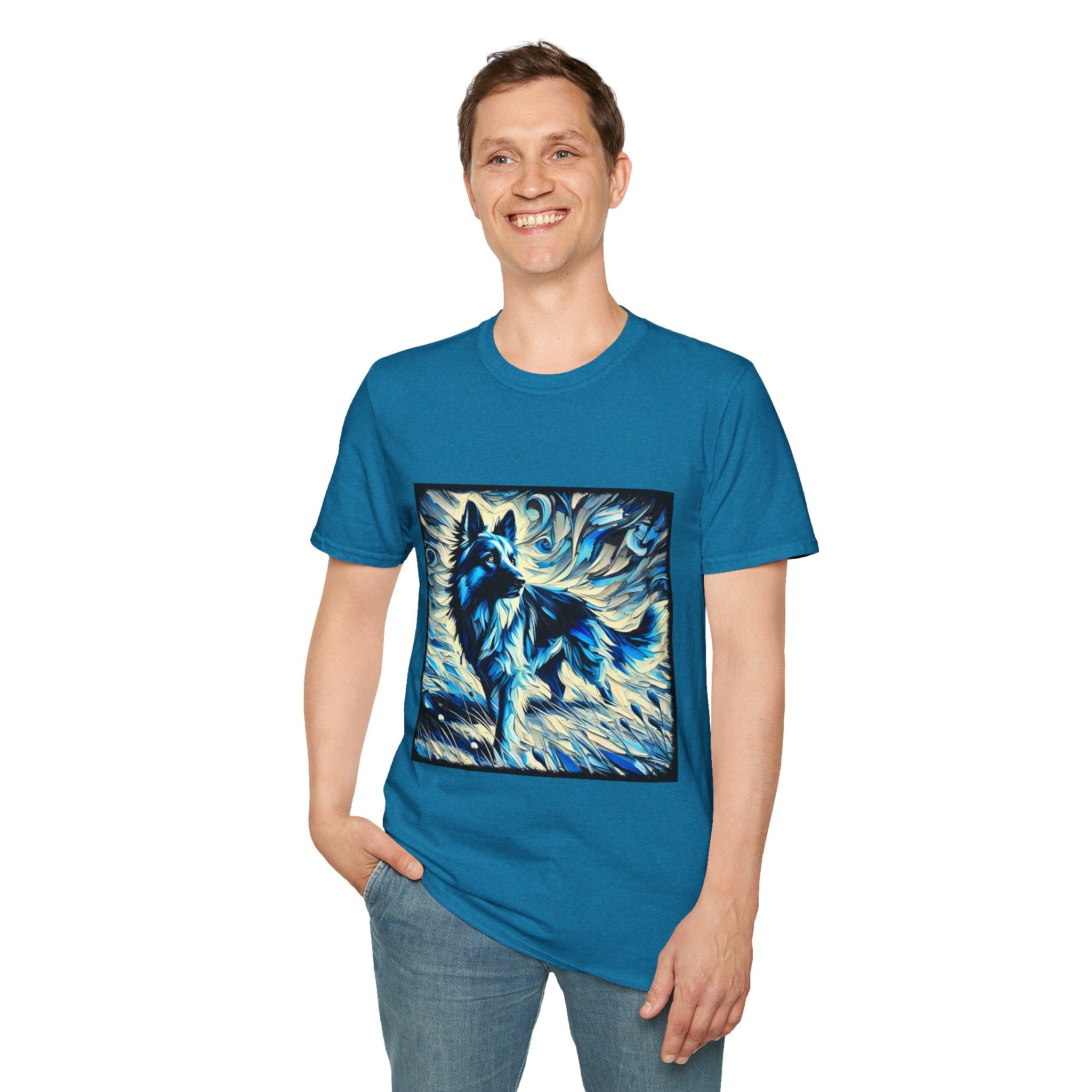German Shepherd Blue Winter Swirl | Unisex Dog T-Shirt