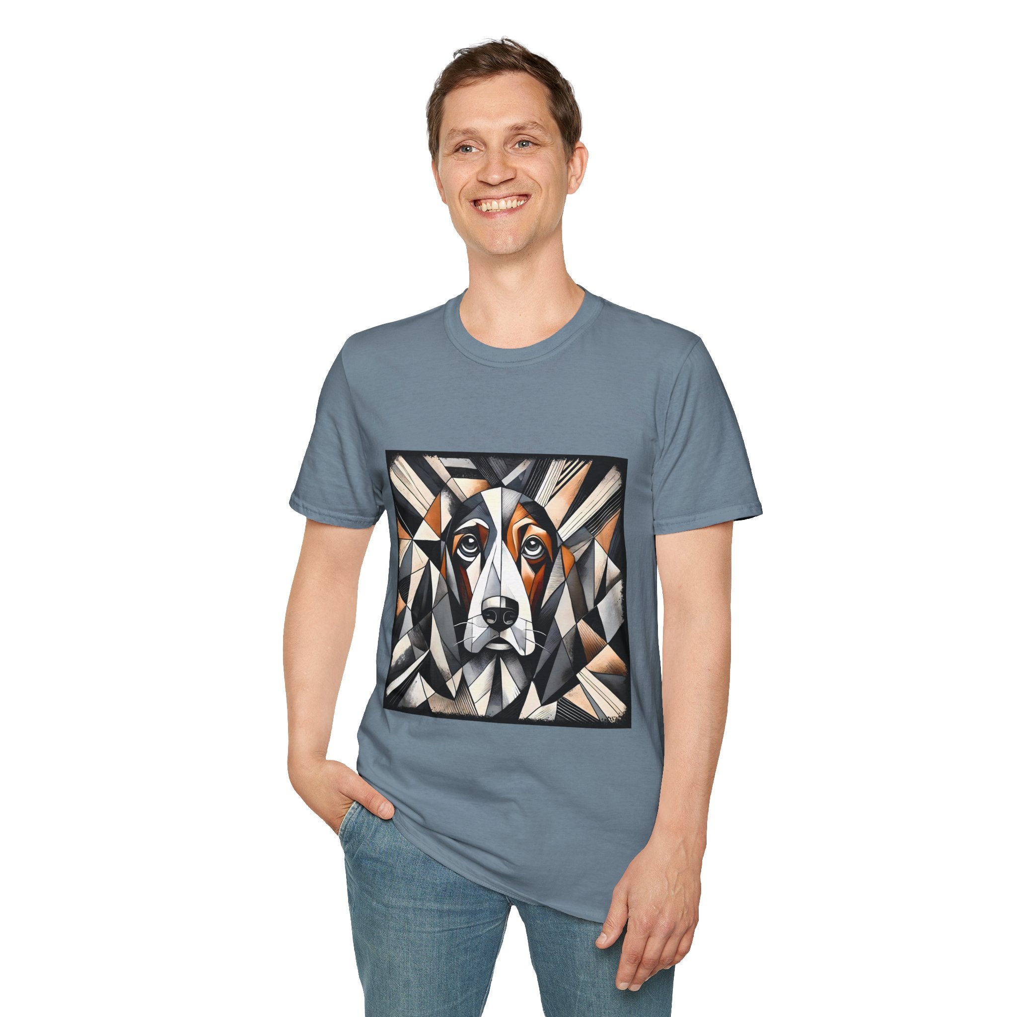 Basset Hound Bold Geometric | Unisex Dog T-Shirt