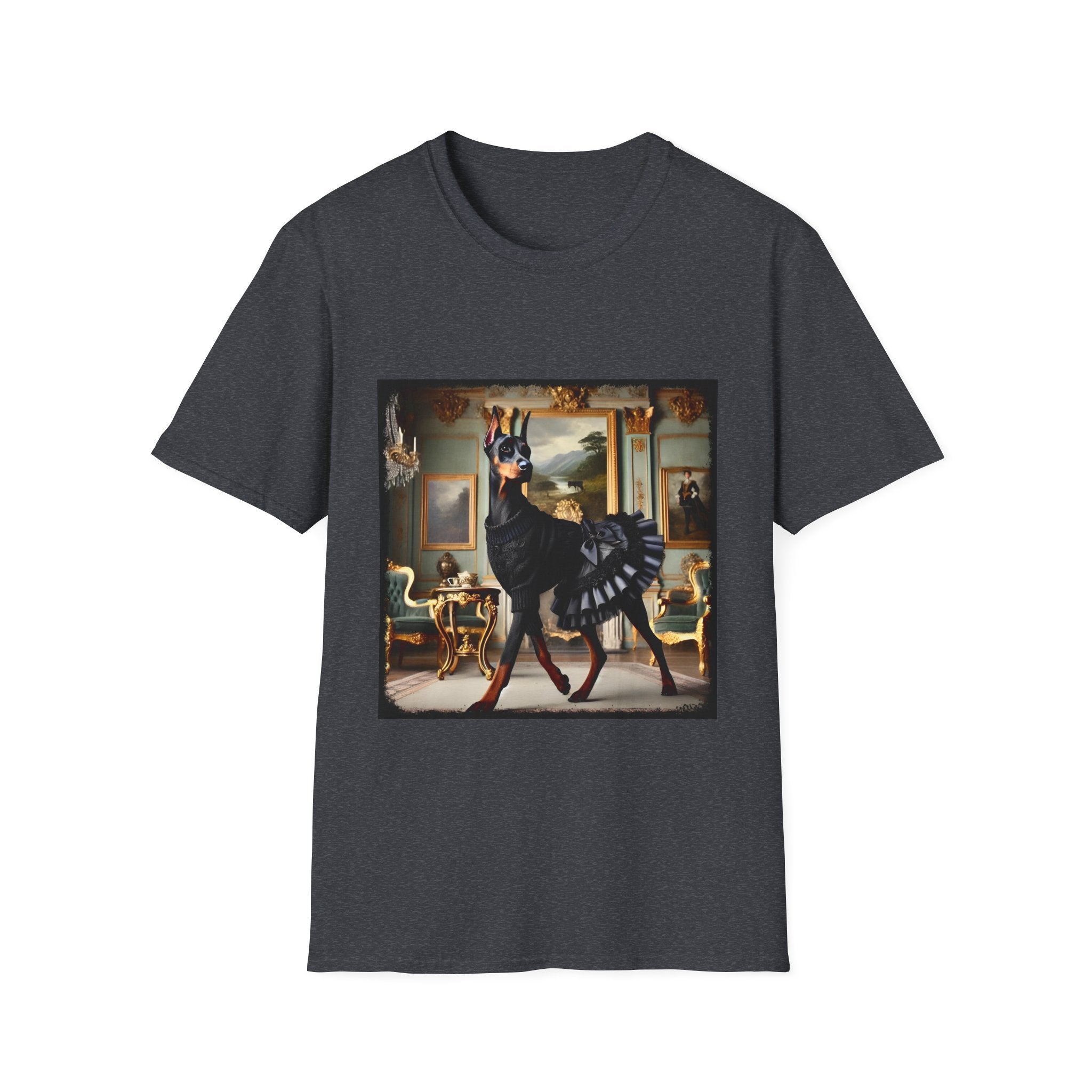 Doberman Pinscher Runway Rich | Unisex Dog T-Shirt