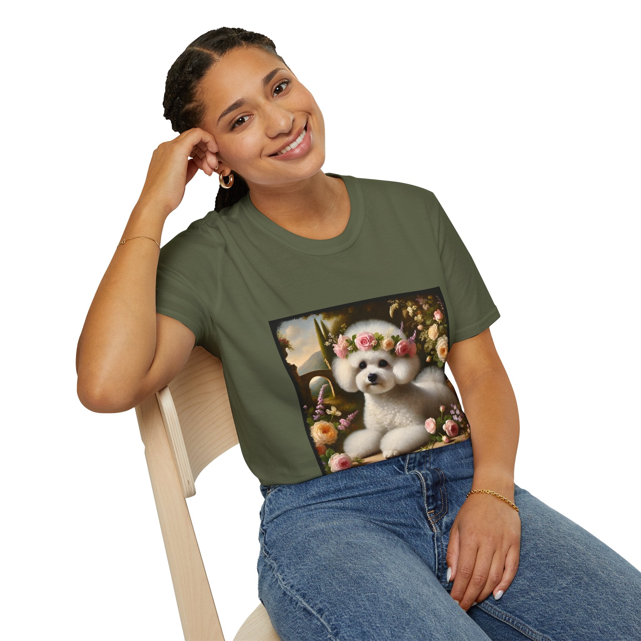 Bichon Frise Botanical Beauty | Unisex Dog T-Shirt