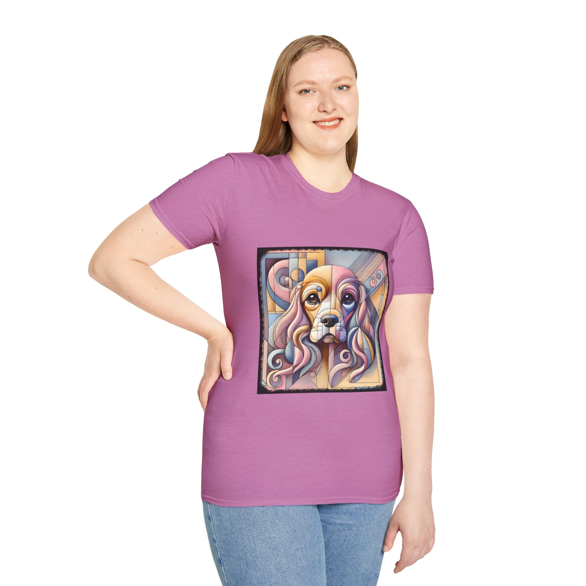 Cocker Spaniel Pastel Geometric | Unisex Dog T-Shirt