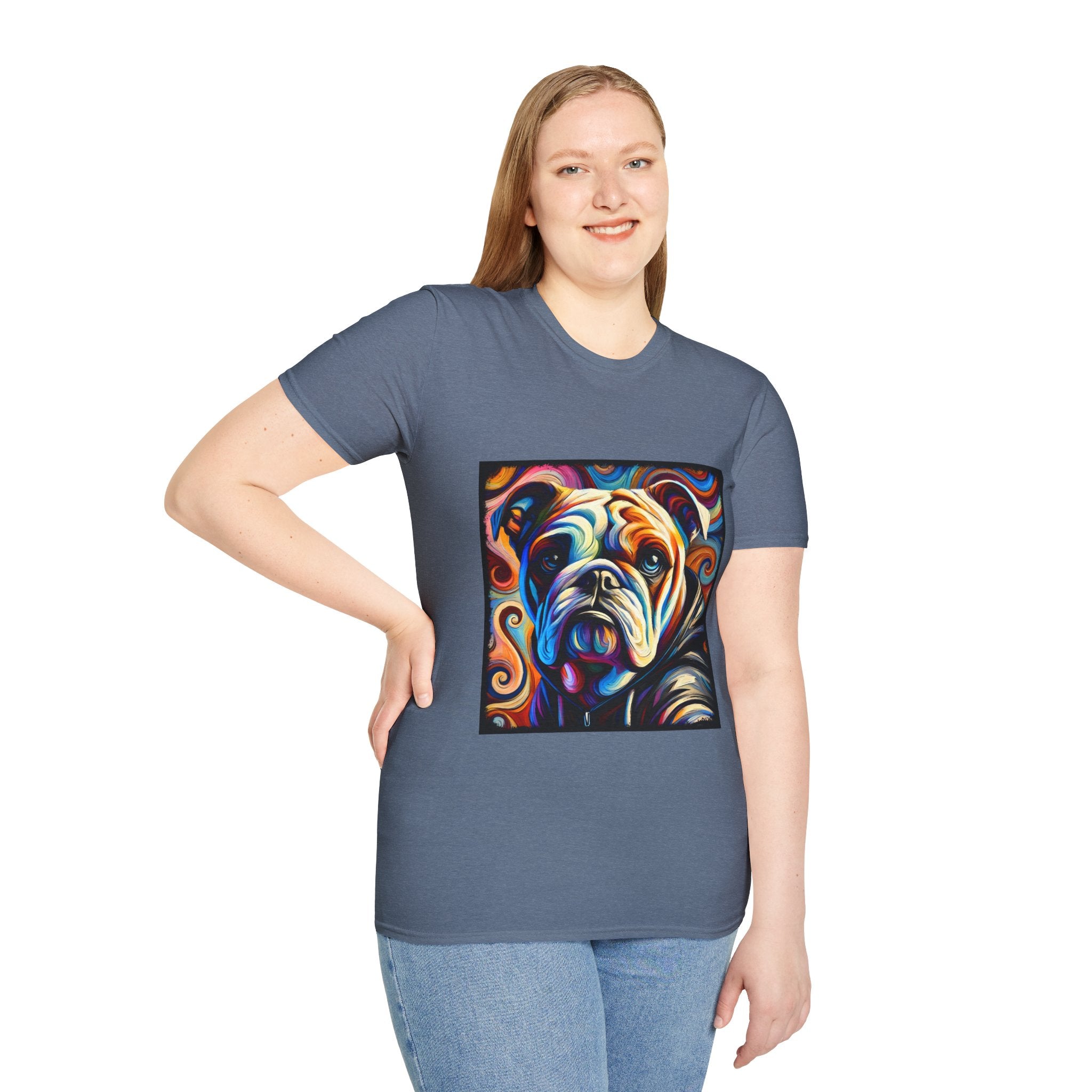 Bulldog Relaxed Swirl | Unisex Dog T-Shirt