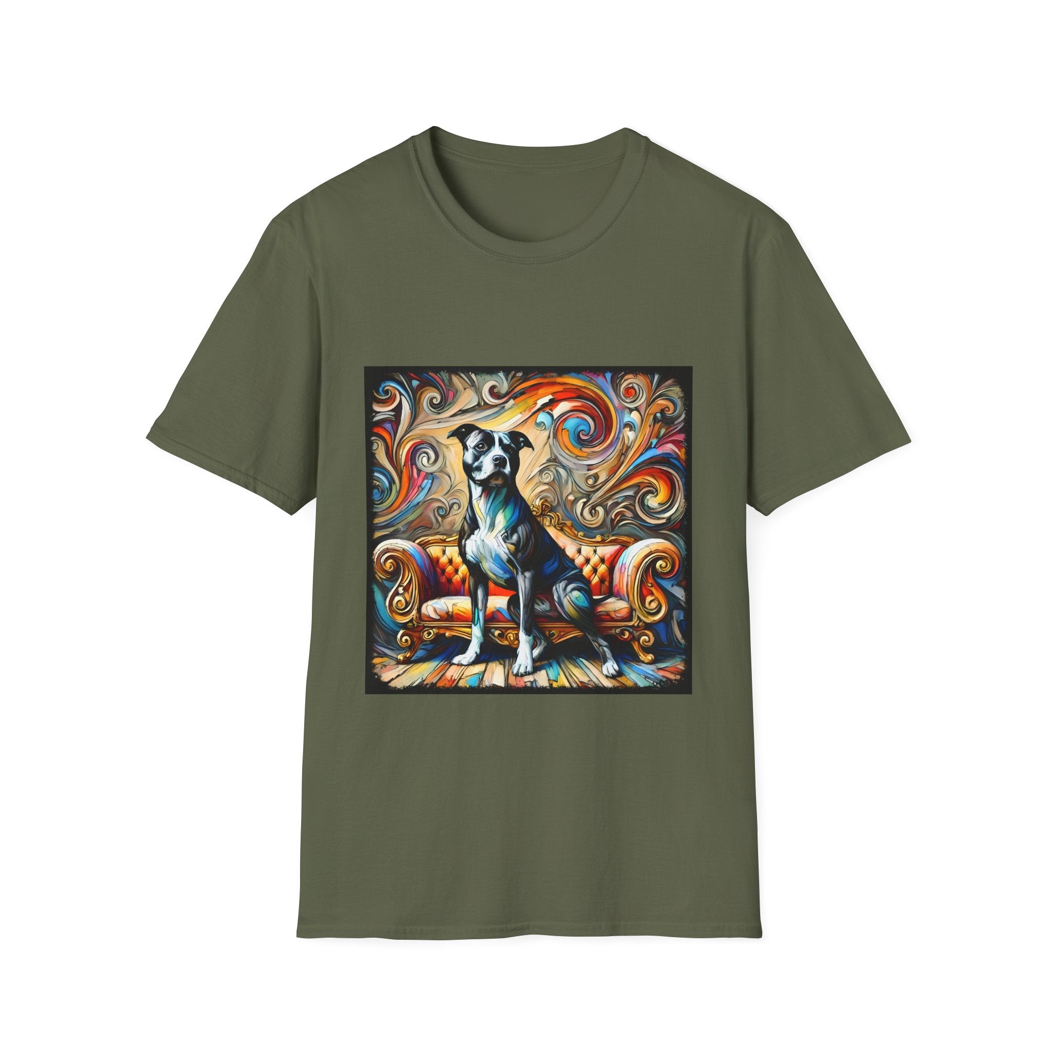 American Pit Bull Terrier Kaleidoscopic Swirl  | Unisex Dog T-Shirt
