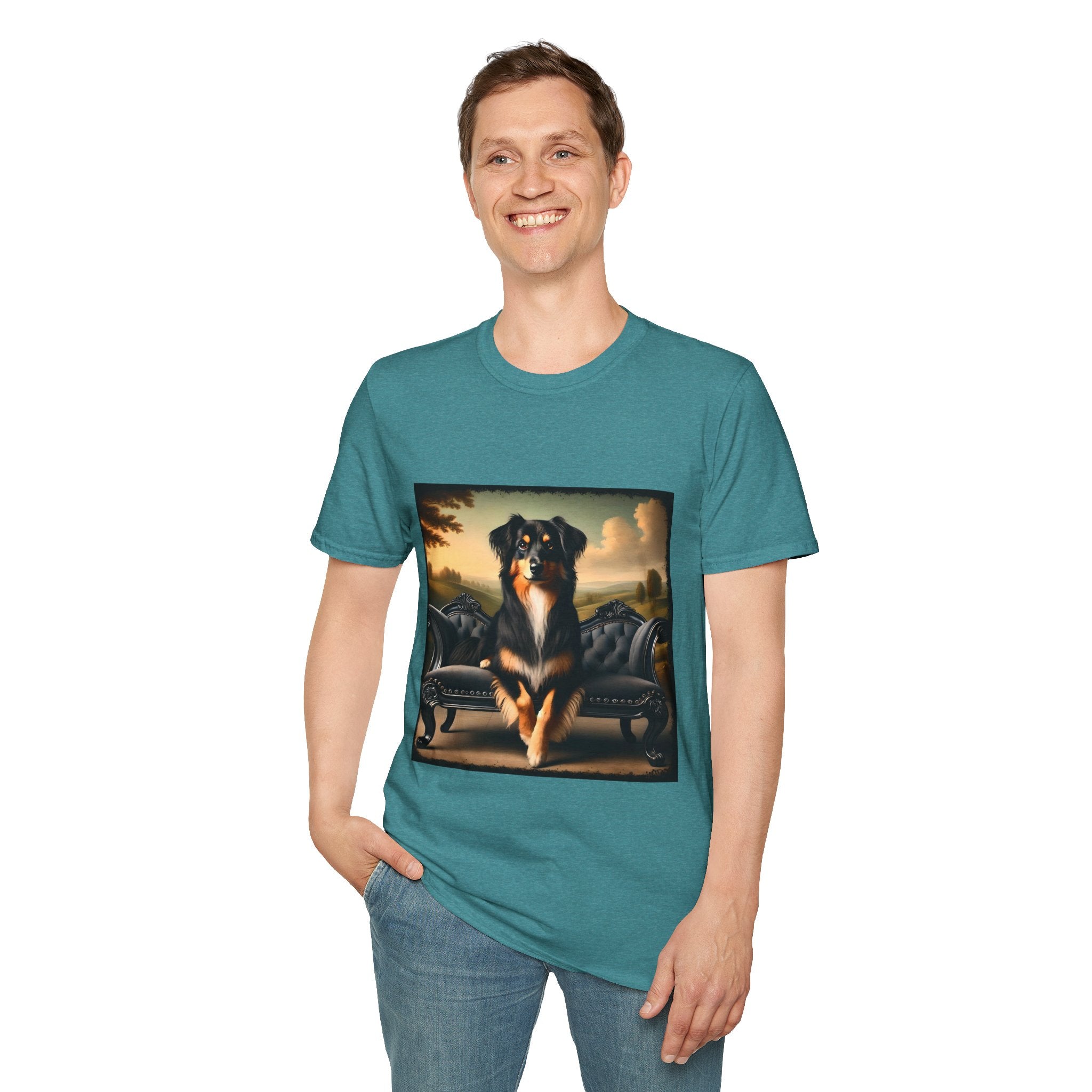 Miniature American Shepherd Poised Portrait | Unisex Dog T-Shirt