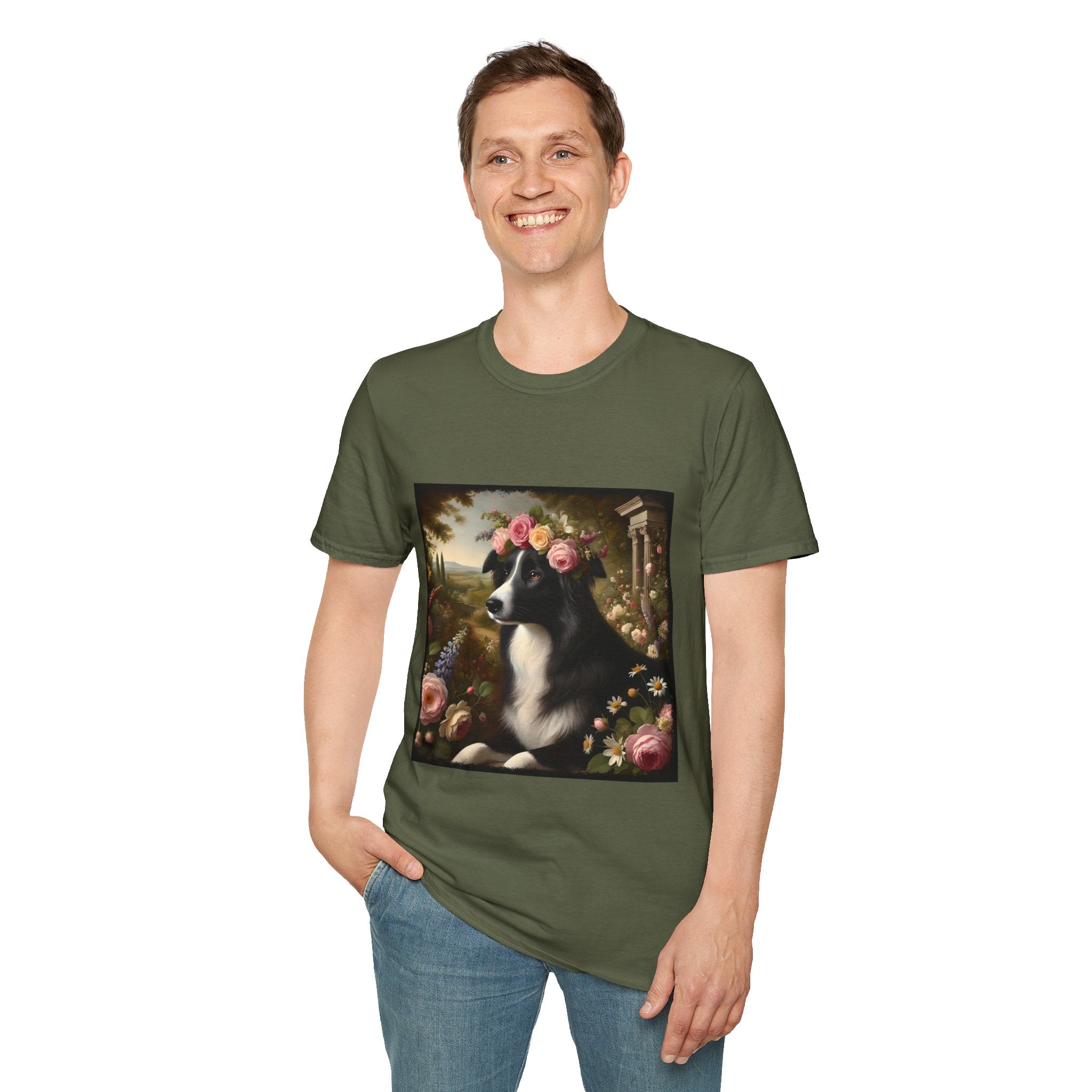 Border Collie Divine Garden | Unisex Dog T-Shirt