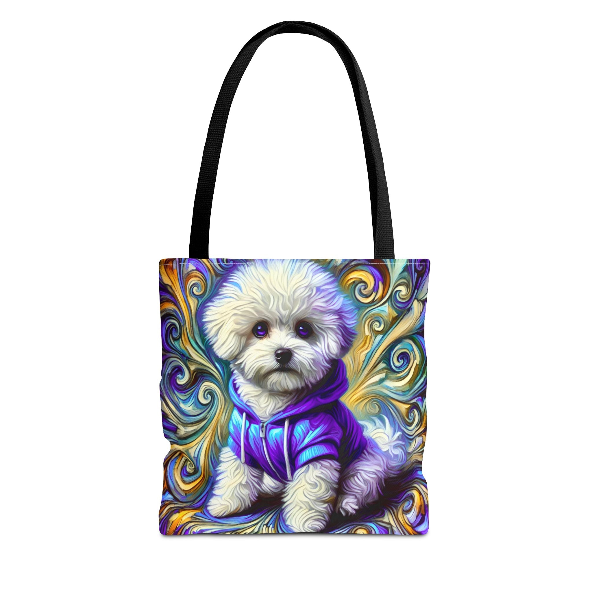 Bichon Frise Electric Swirl | Dog Themed Tote Bag
