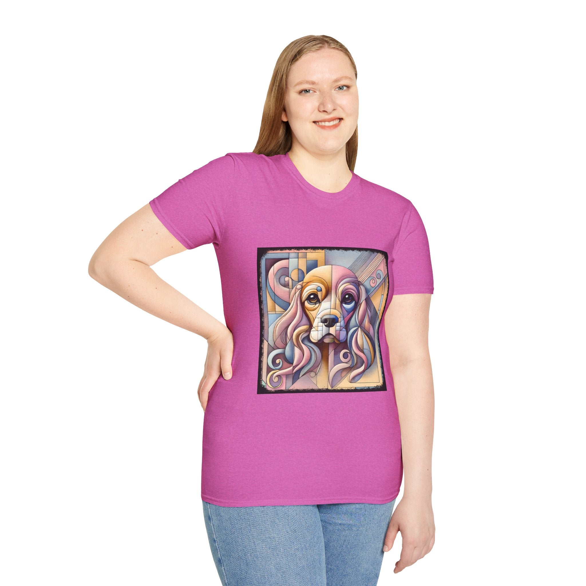 Cocker Spaniel Pastel Geometric | Unisex Dog T-Shirt