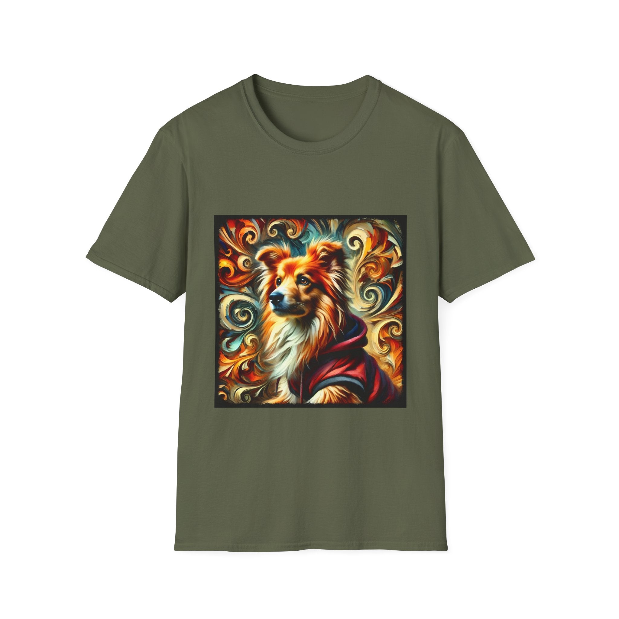 Mini American Shepherd breed art print shirt