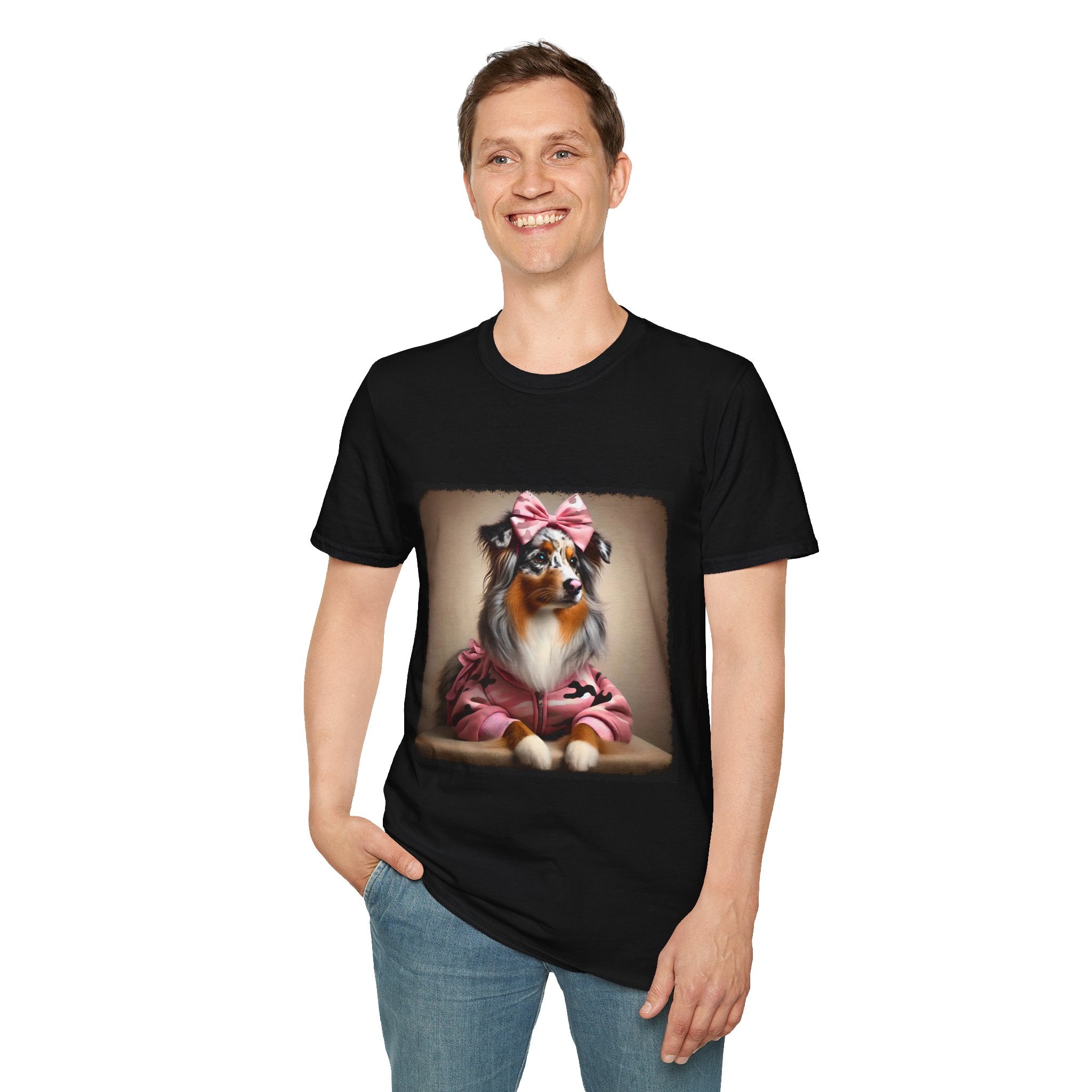 Australian Shepherd Camo Cutie | Unisex Dog T-Shirt
