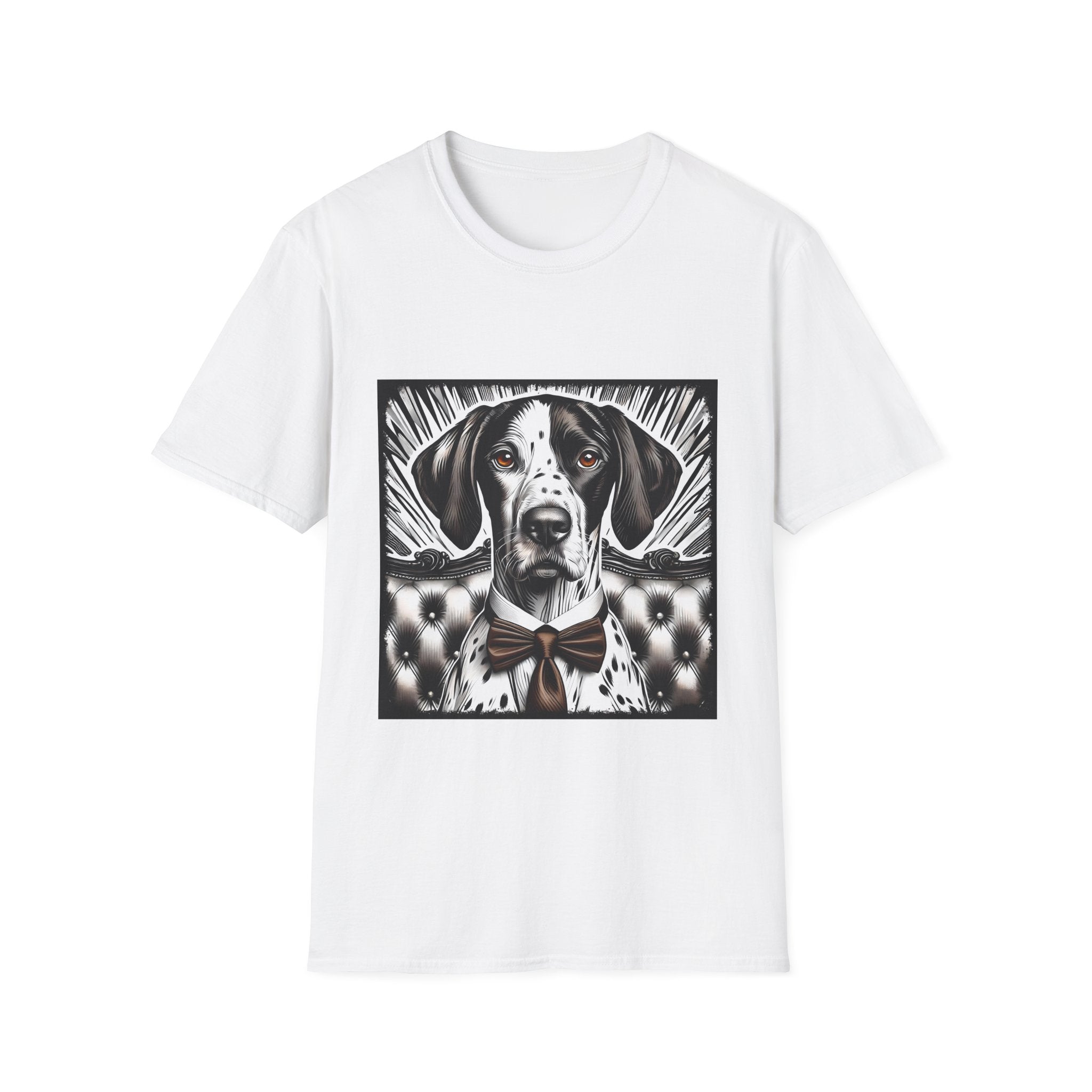German Shorthaired Pointer B&W Bold Eyes  | Unisex Dog T-Shirt