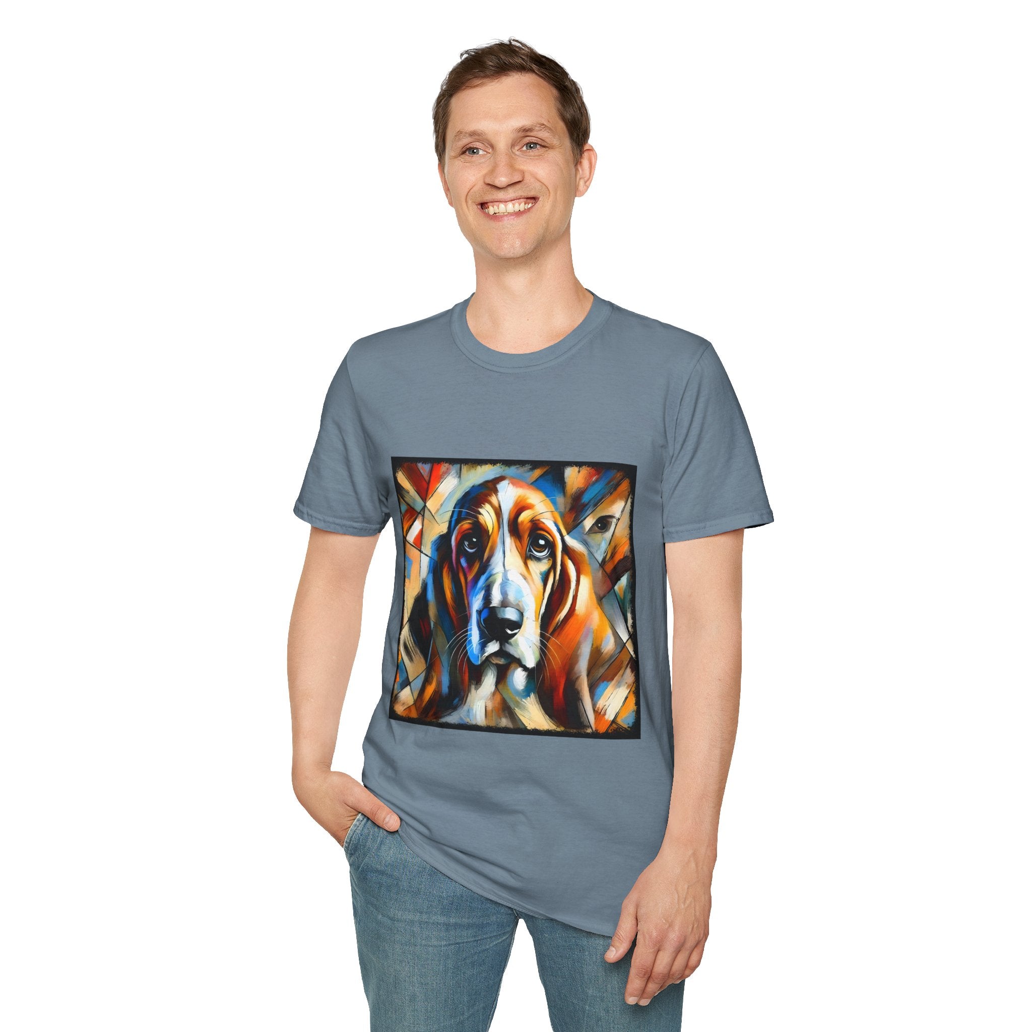 Basset Hound Bold Swirl | Unisex Dog T-Shirt