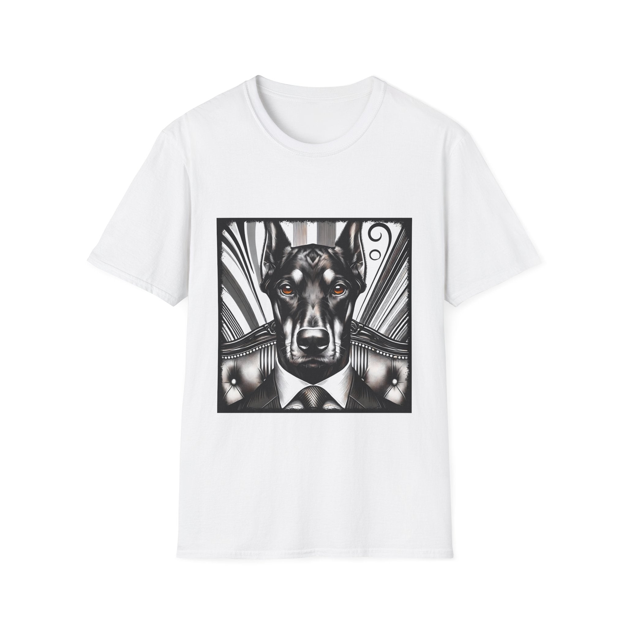 Doberman Pinscher B&W Bold Eyes  | Unisex Dog T-Shirt