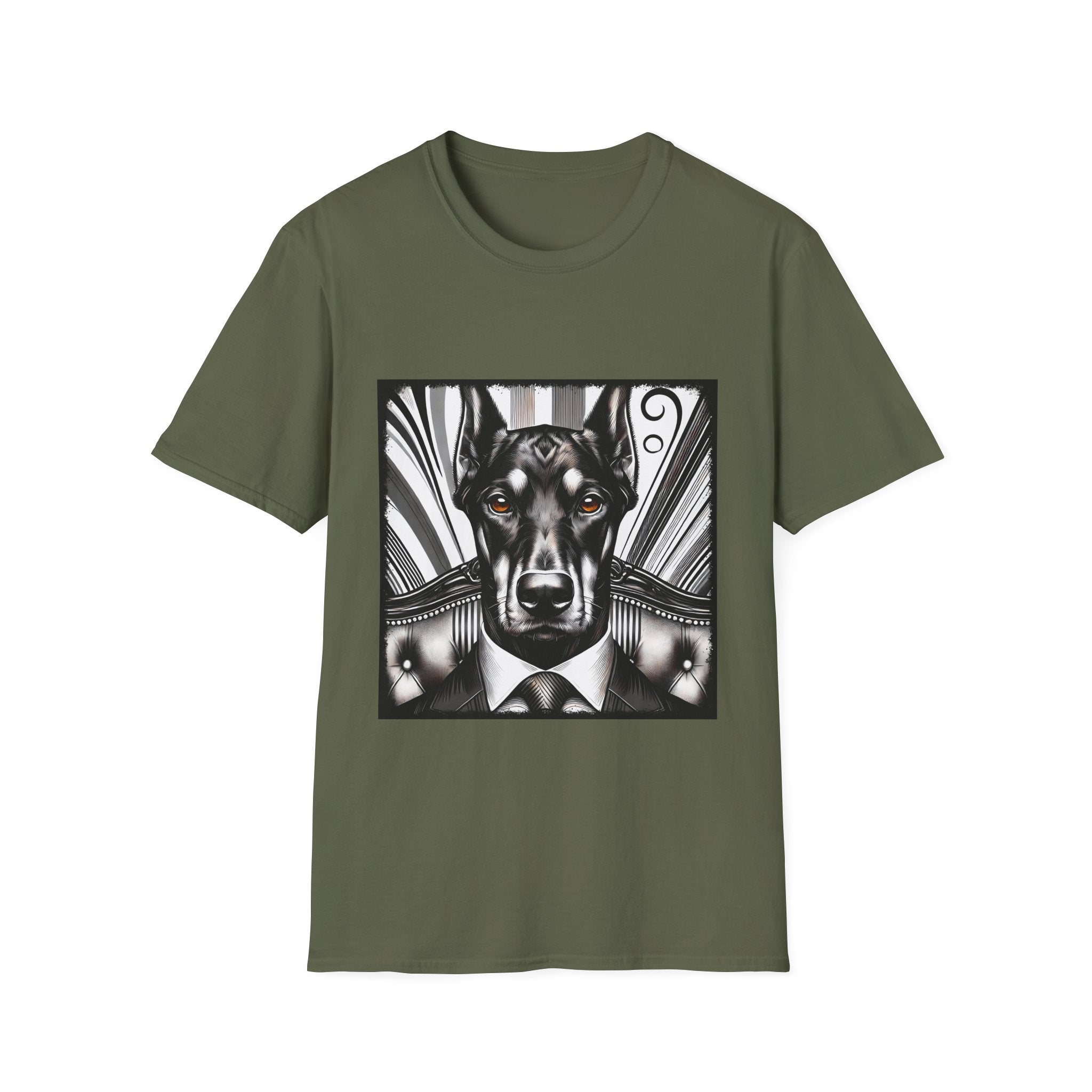 Doberman Pinscher B&W Bold Eyes  | Unisex Dog T-Shirt