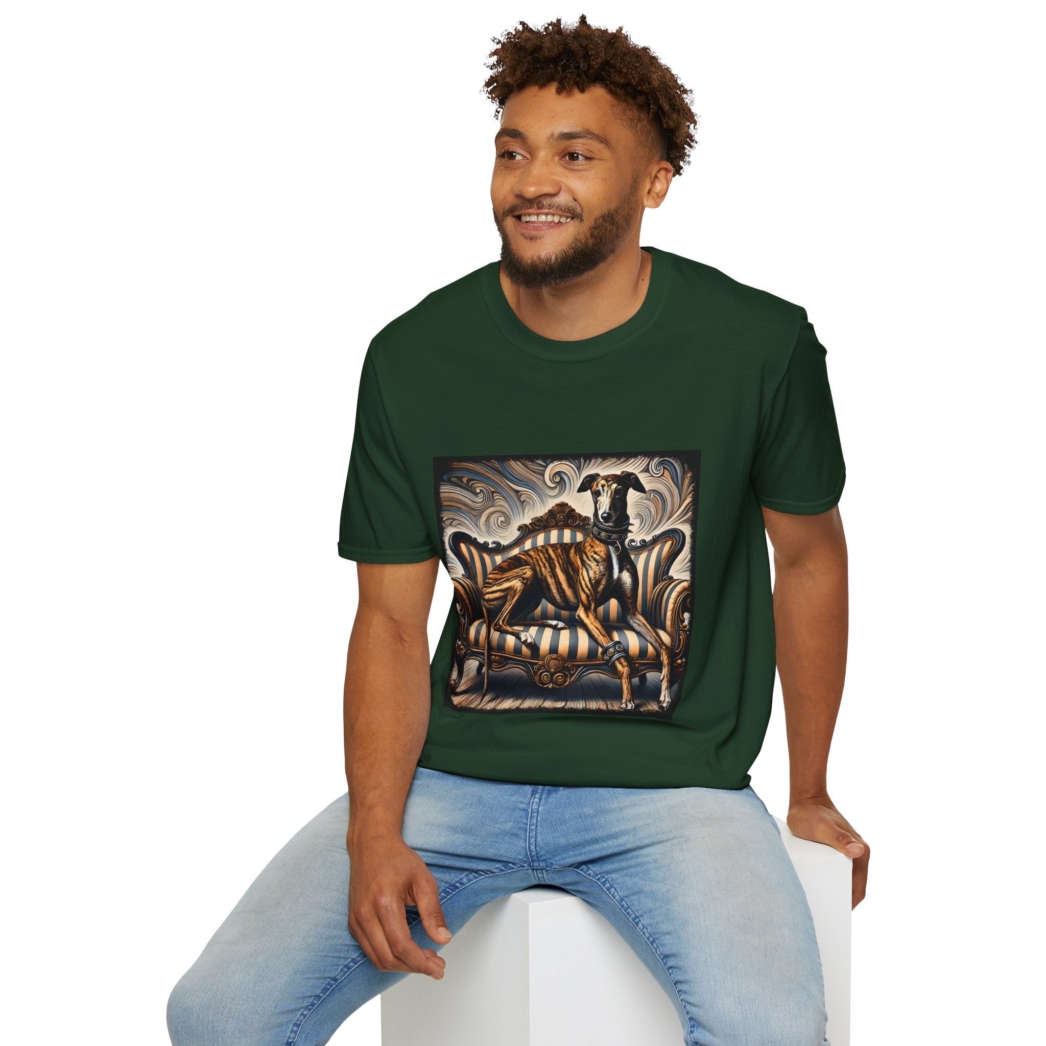 Greyhound Brindle Rocker | Unisex Dog T-Shirt