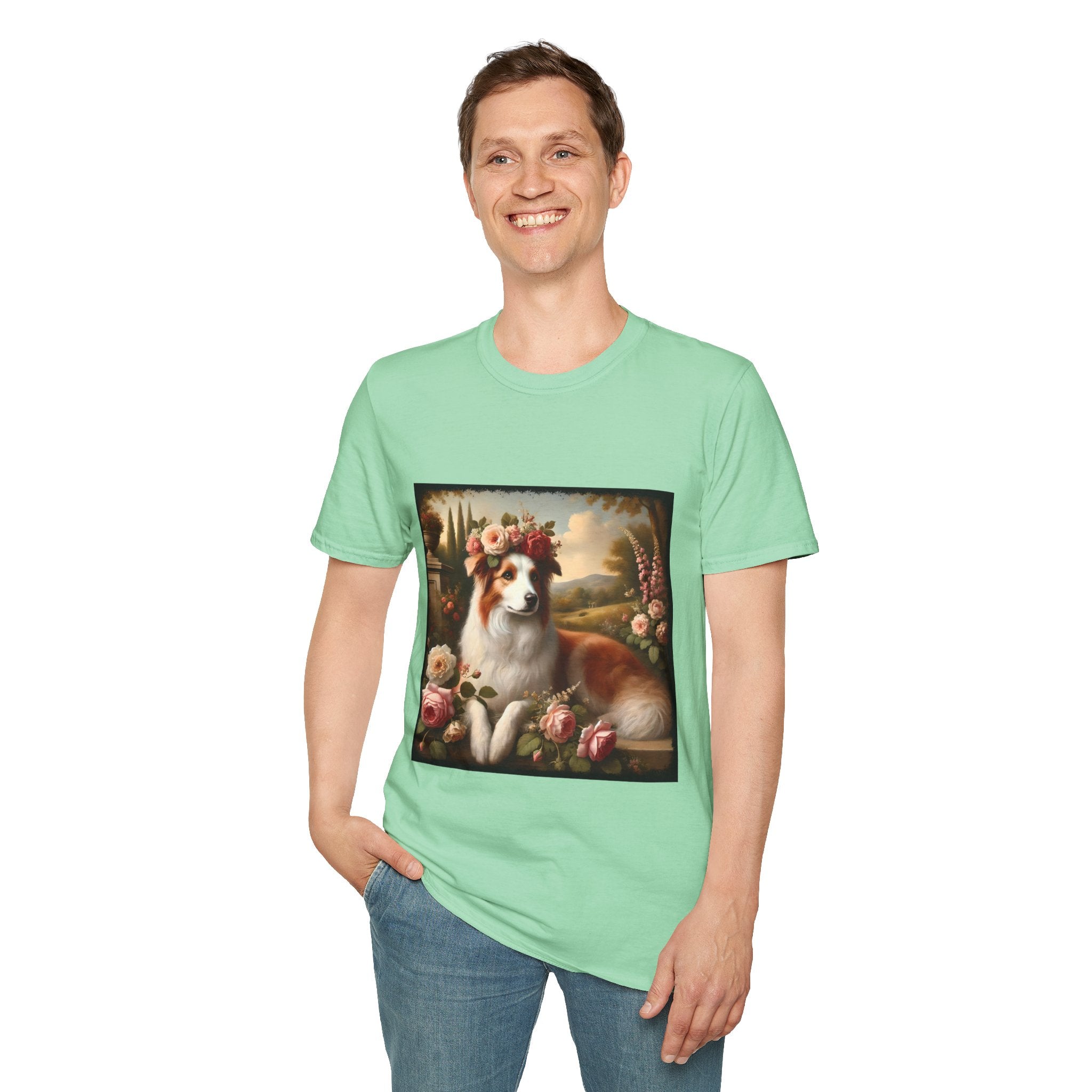 Border Collie Botanical Beauty | Unisex Dog T-Shirt