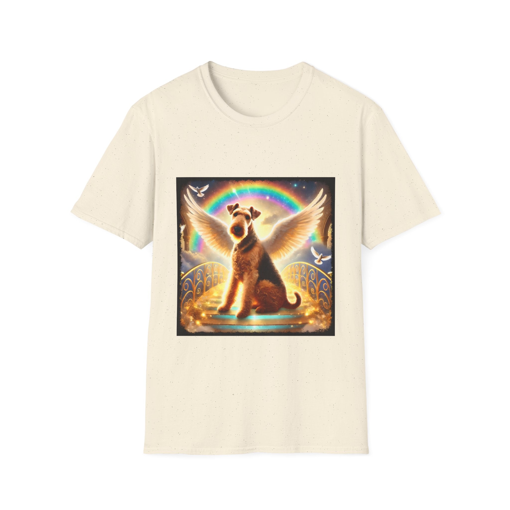 Airedale Terrier Rainbow Bridge | Unisex Dog T-Shirt