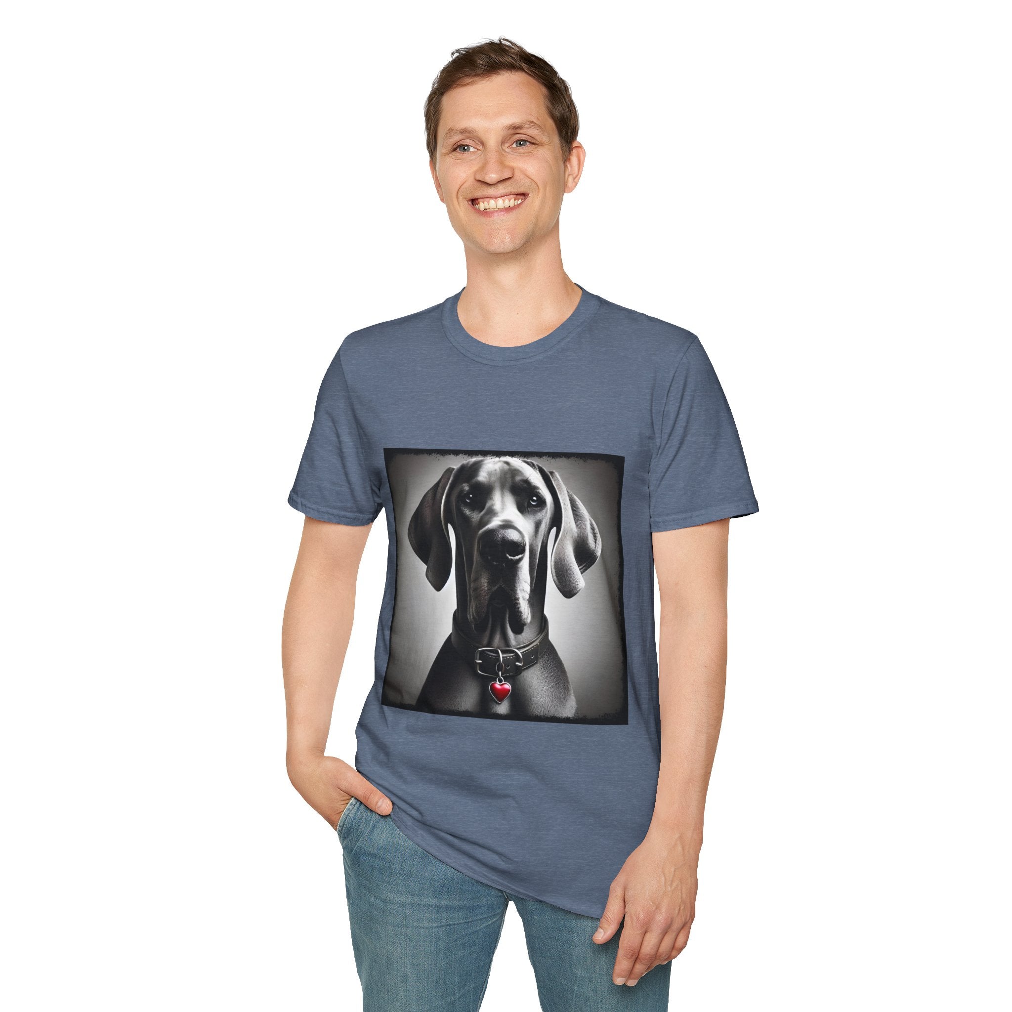 Great Dane Heart Charm | Unisex Dog T-Shirt