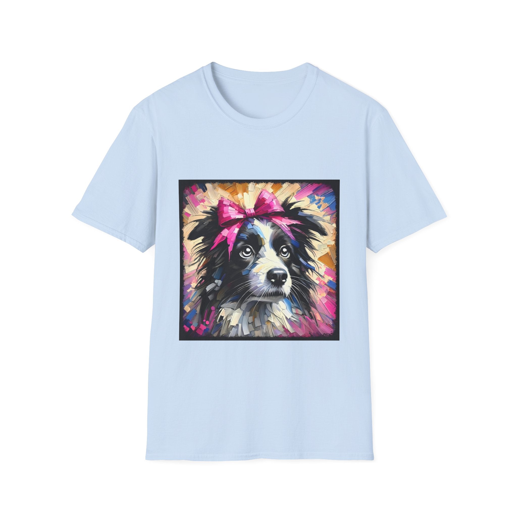 Border Collie Pink Bow Classic | Unisex Dog T-Shirt