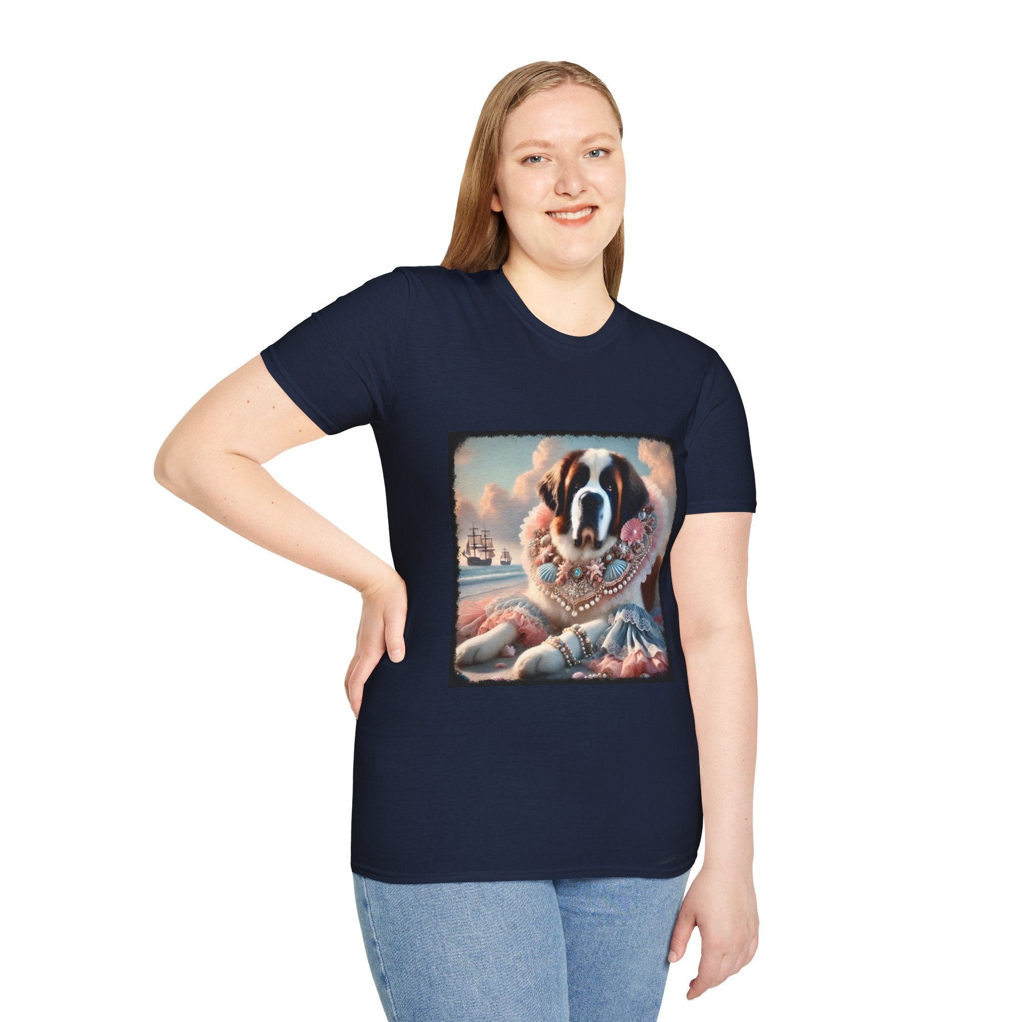 Saint Bernard Beach Beauty | Unisex Dog T-Shirt