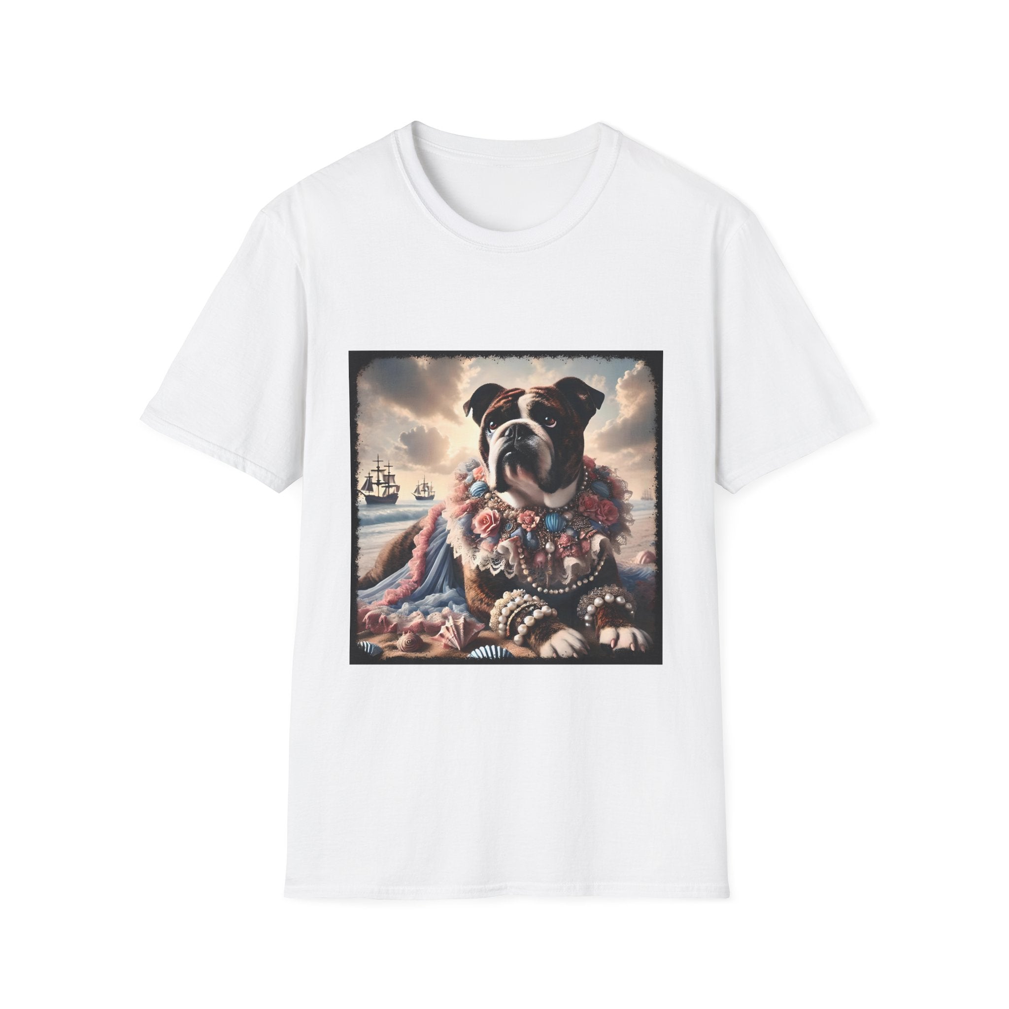 Bulldog Seashell Siren | Unisex Dog T-Shirt