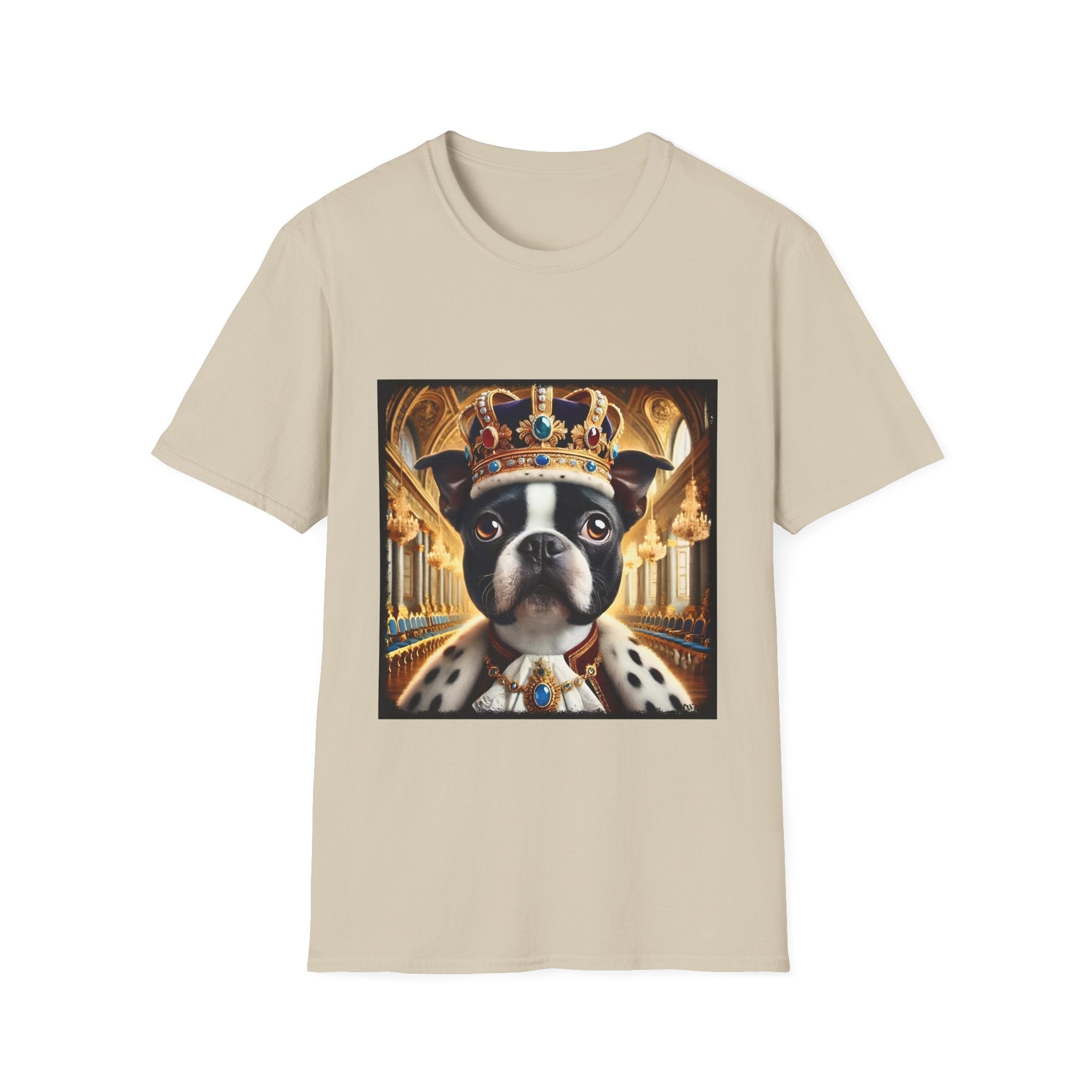 Boston Terrier dog lover cotton t‑shirt Monarch design