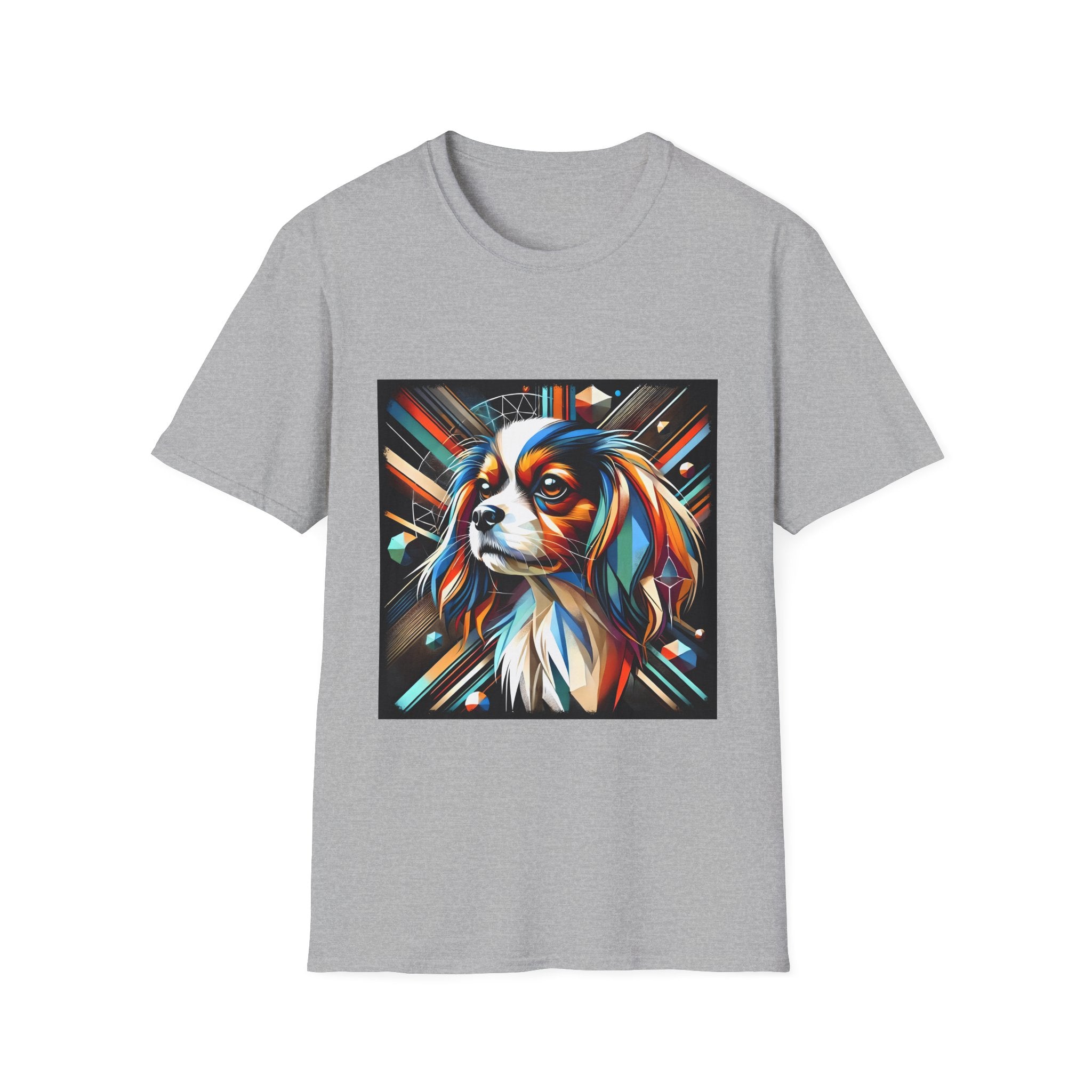 Cavalier King Charles Spaniel Multicolored Geometric | Unisex Dog T-Shirt