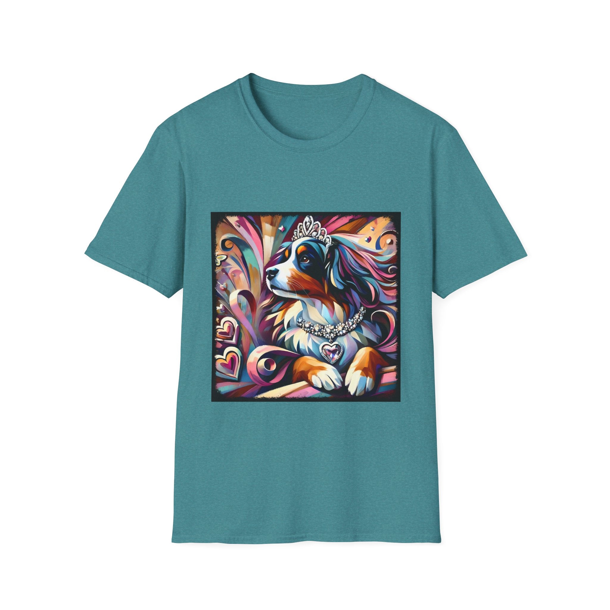 Bernese Mountain Dog Diamond Heart Swirl | Unisex Dog T-Shirt
