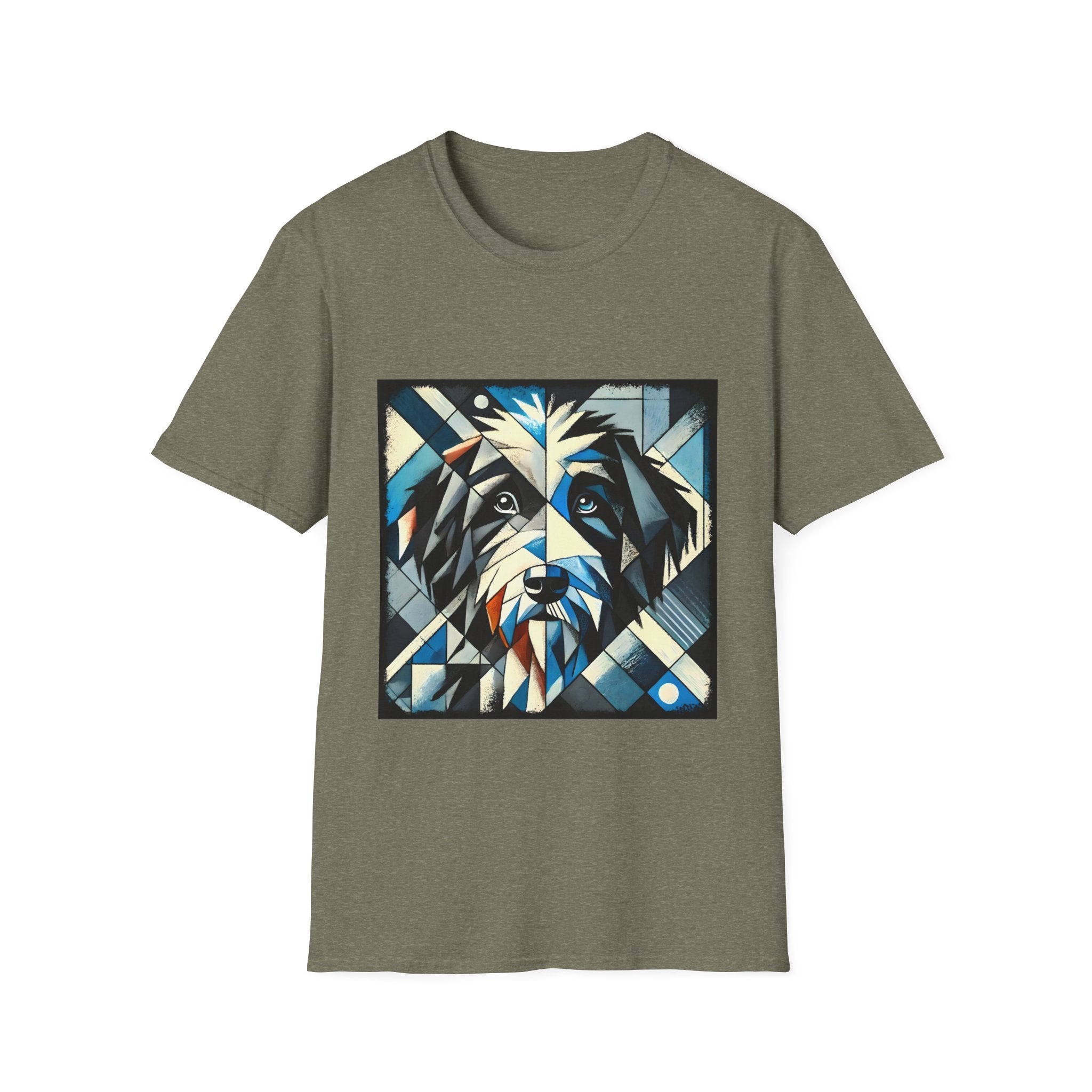 Bernedoodle Blue Geometric | Unisex Dog T-Shirt