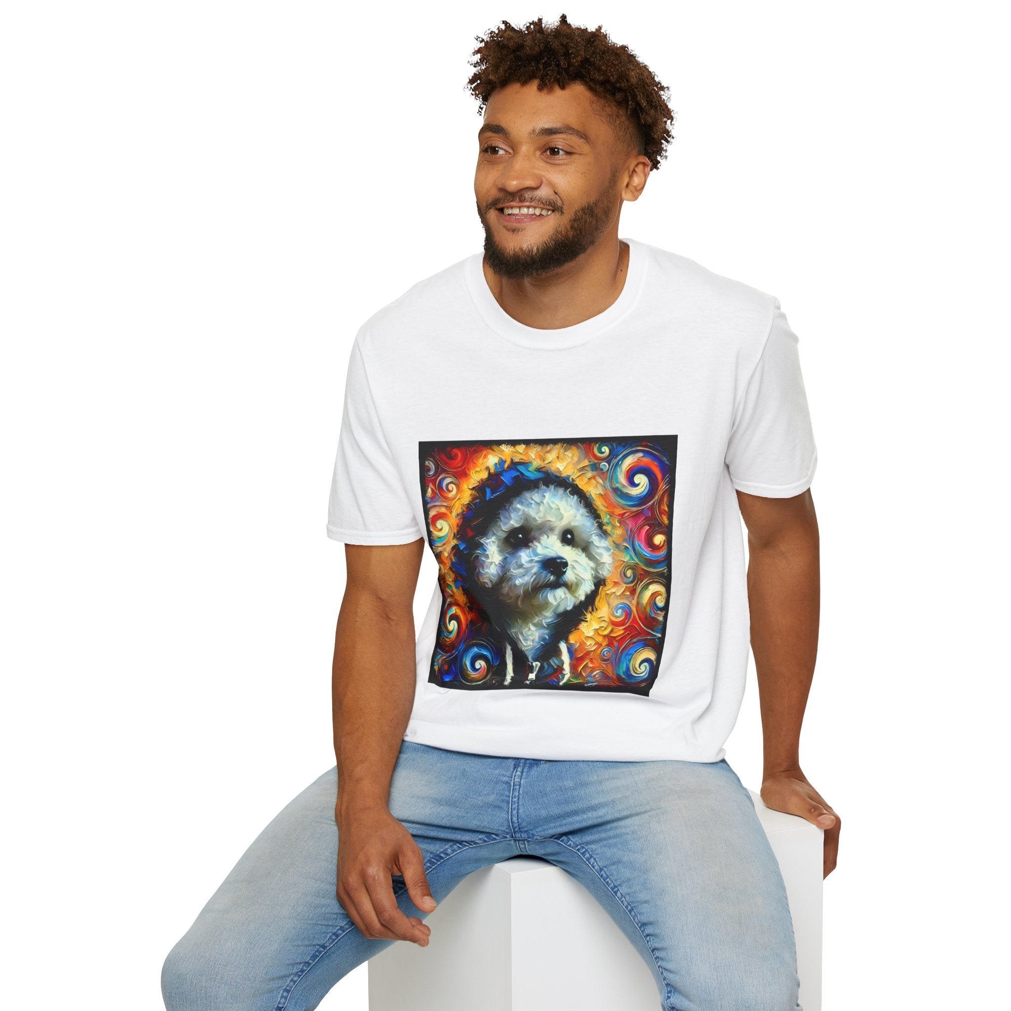 Bichon Frise Urban Swirl | Unisex Dog T-Shirt