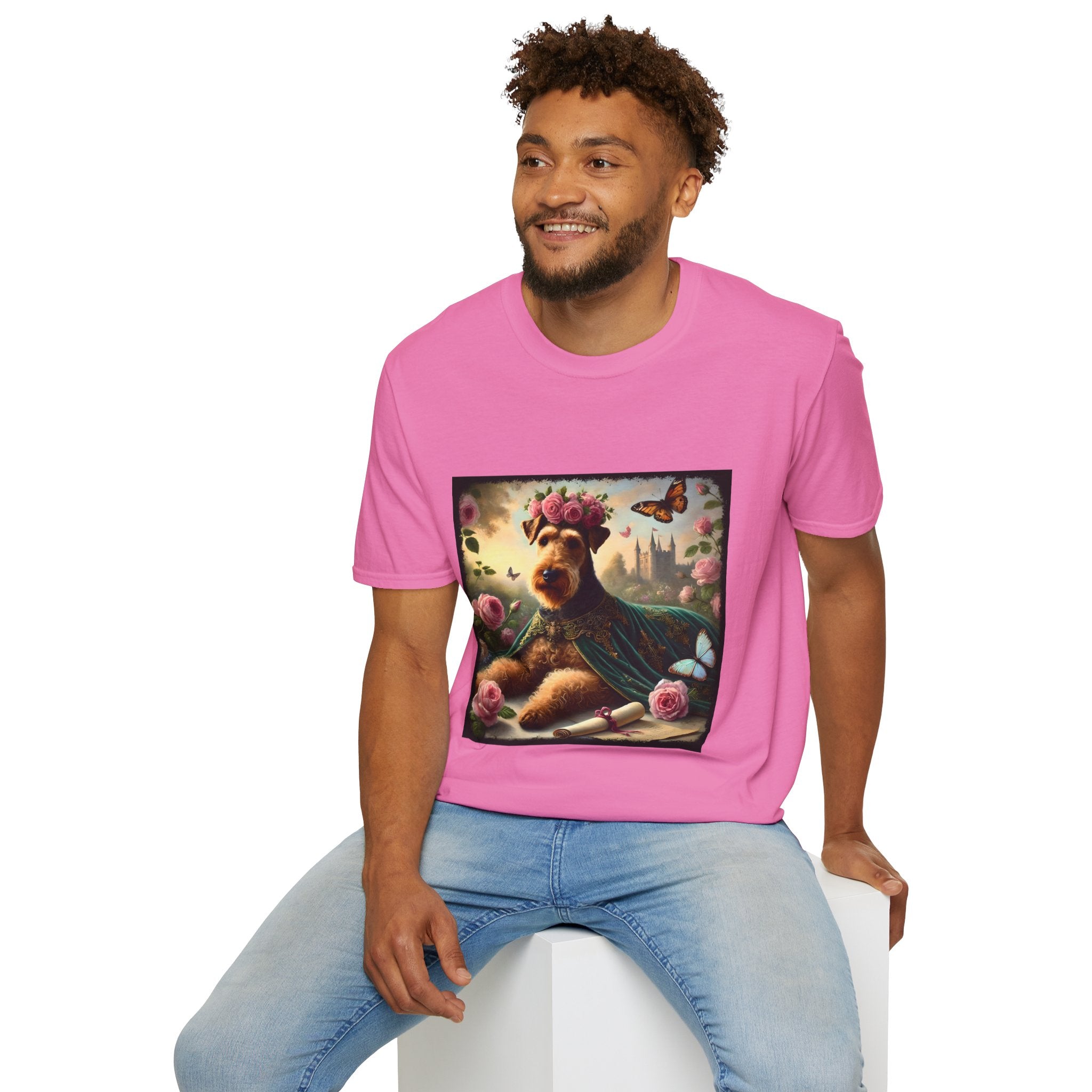 Airedale Terrier Velvet Rose | Unisex Dog T-Shirt