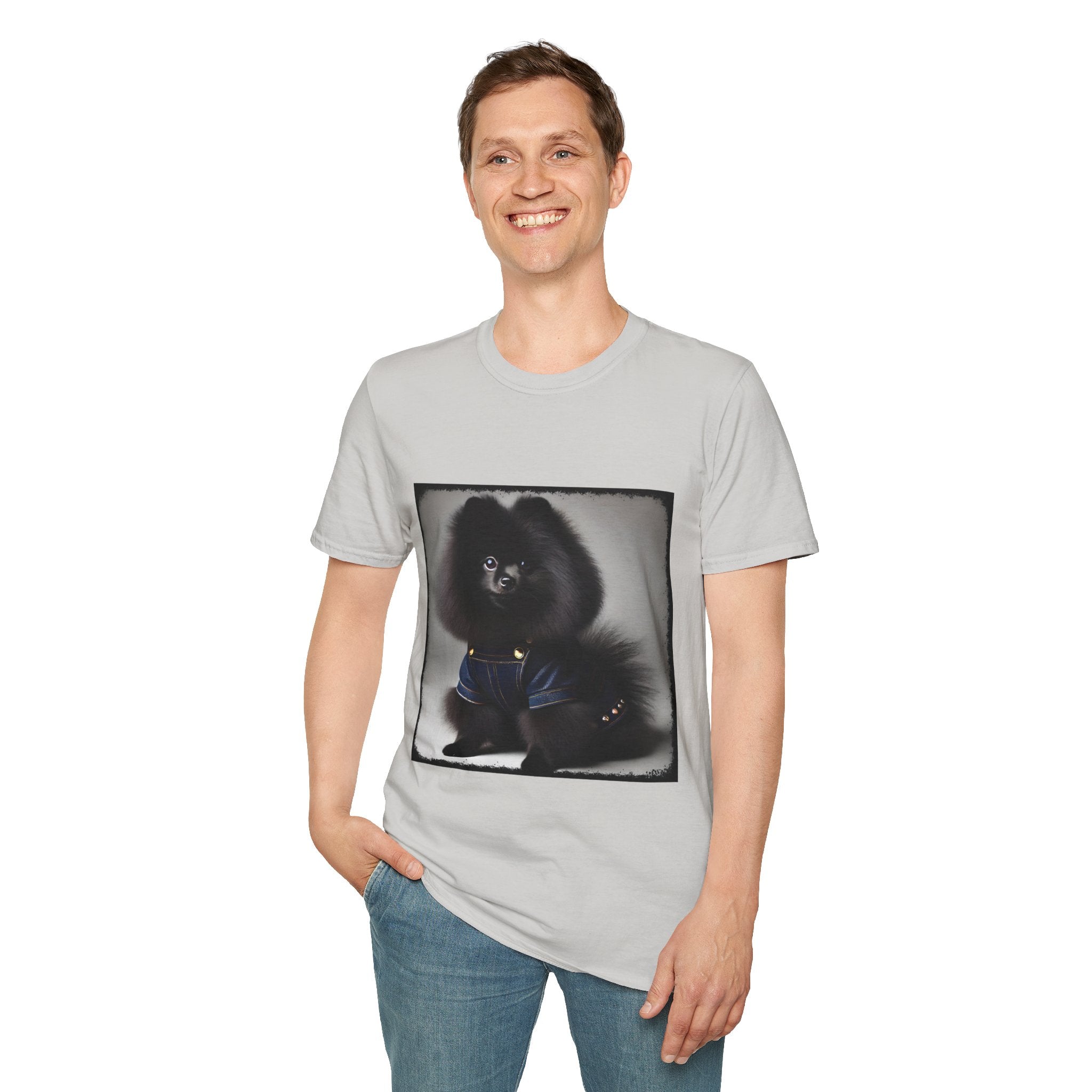 Pomeranian Denim Doll | Unisex Dog T-Shirt