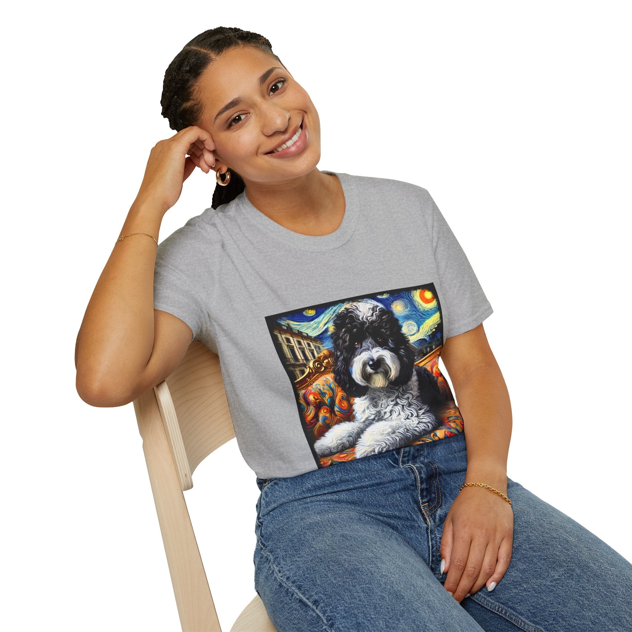Sheepadoodle Starry Swirl | Unisex Dog T-Shirt