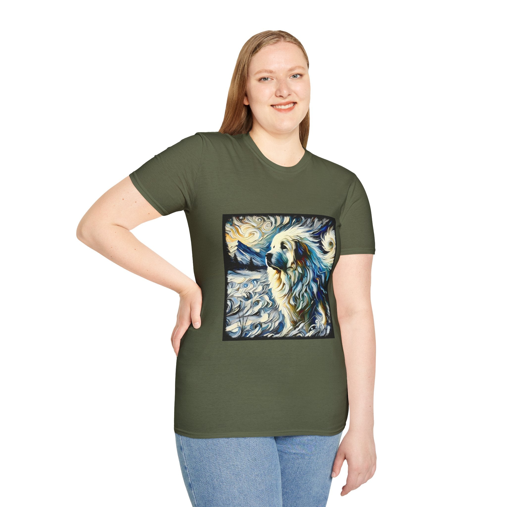 Great Pyrenees Snow Swirl | Unisex Dog T-Shirt