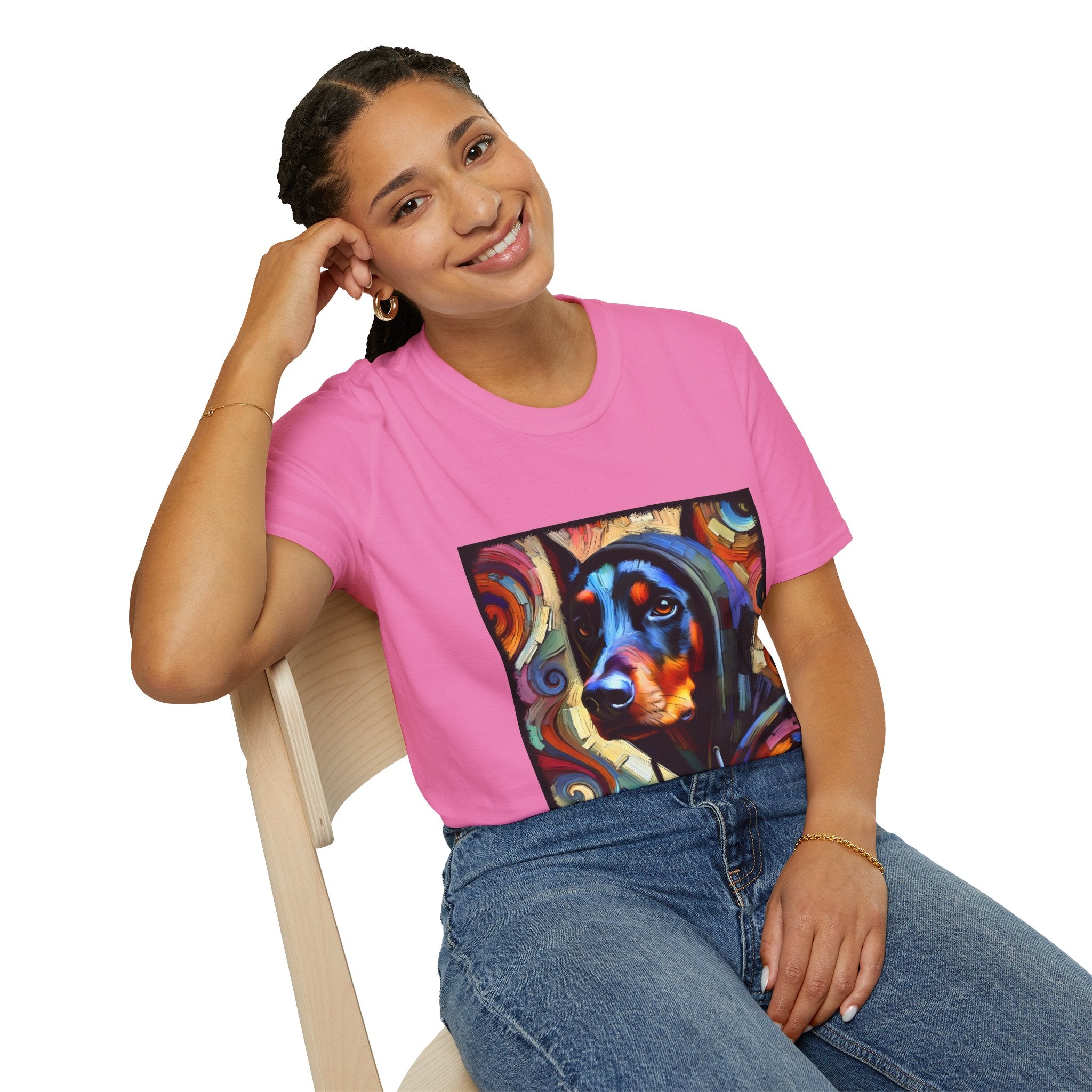 Doberman Pinscher Relaxed Swirl | Unisex Dog T-Shirt