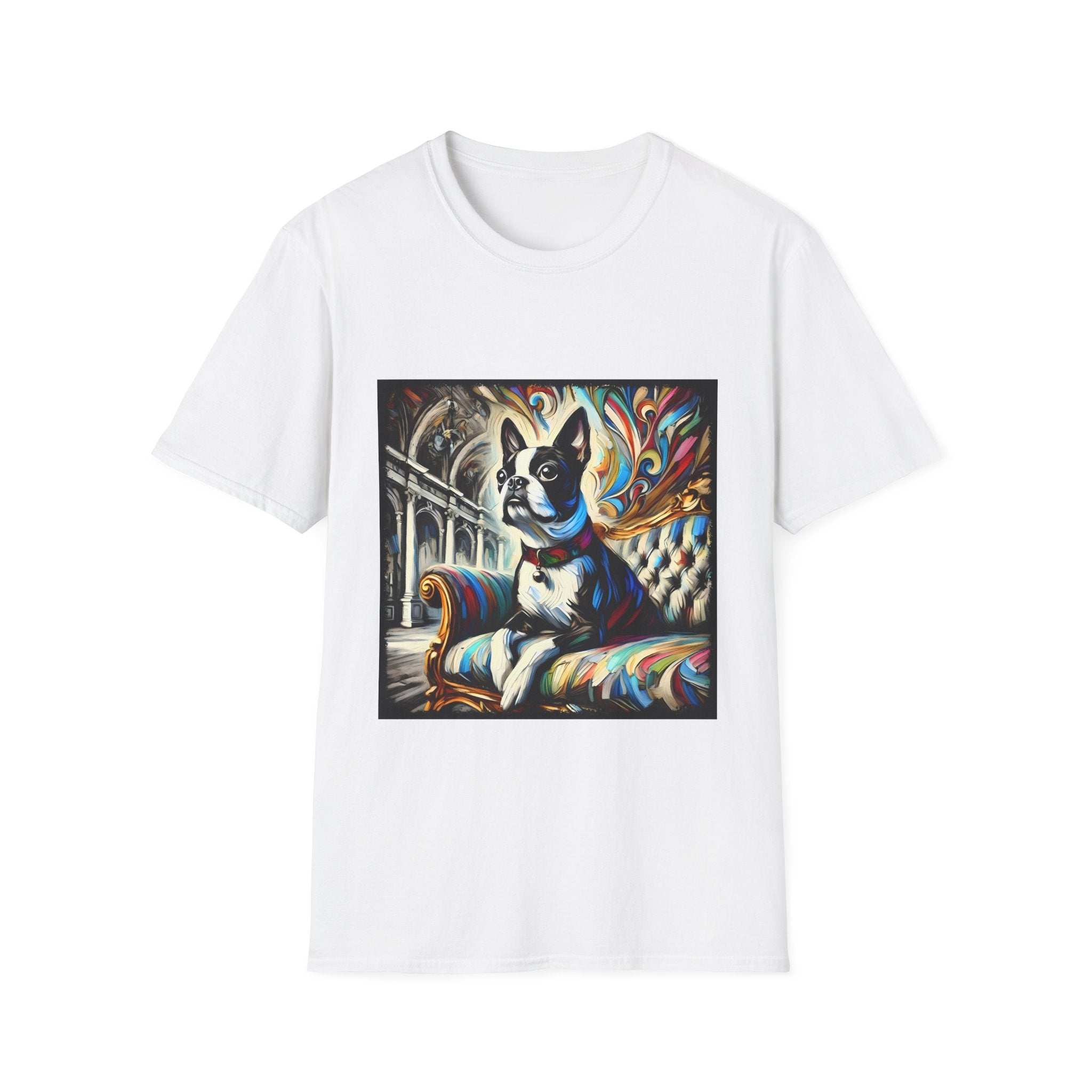 Boston Terrier Bold Swirl | Unisex Dog T-Shirt