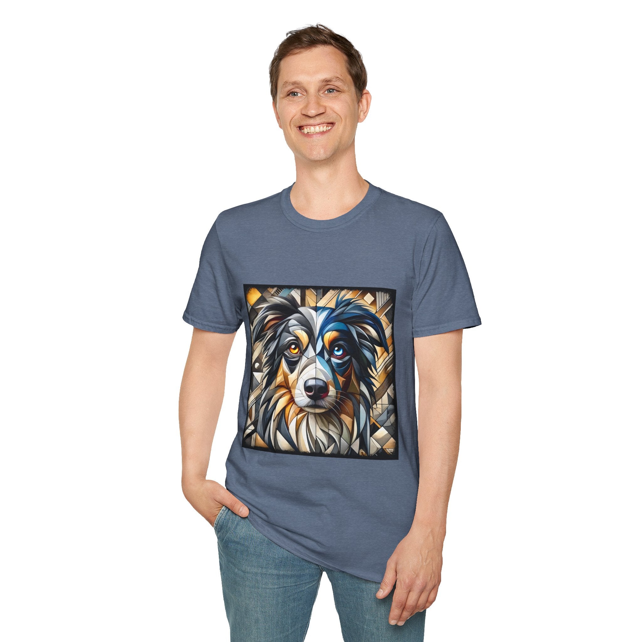 Miniature American Shepherd Bold Geometric |  Unisex Dog T-Shirt