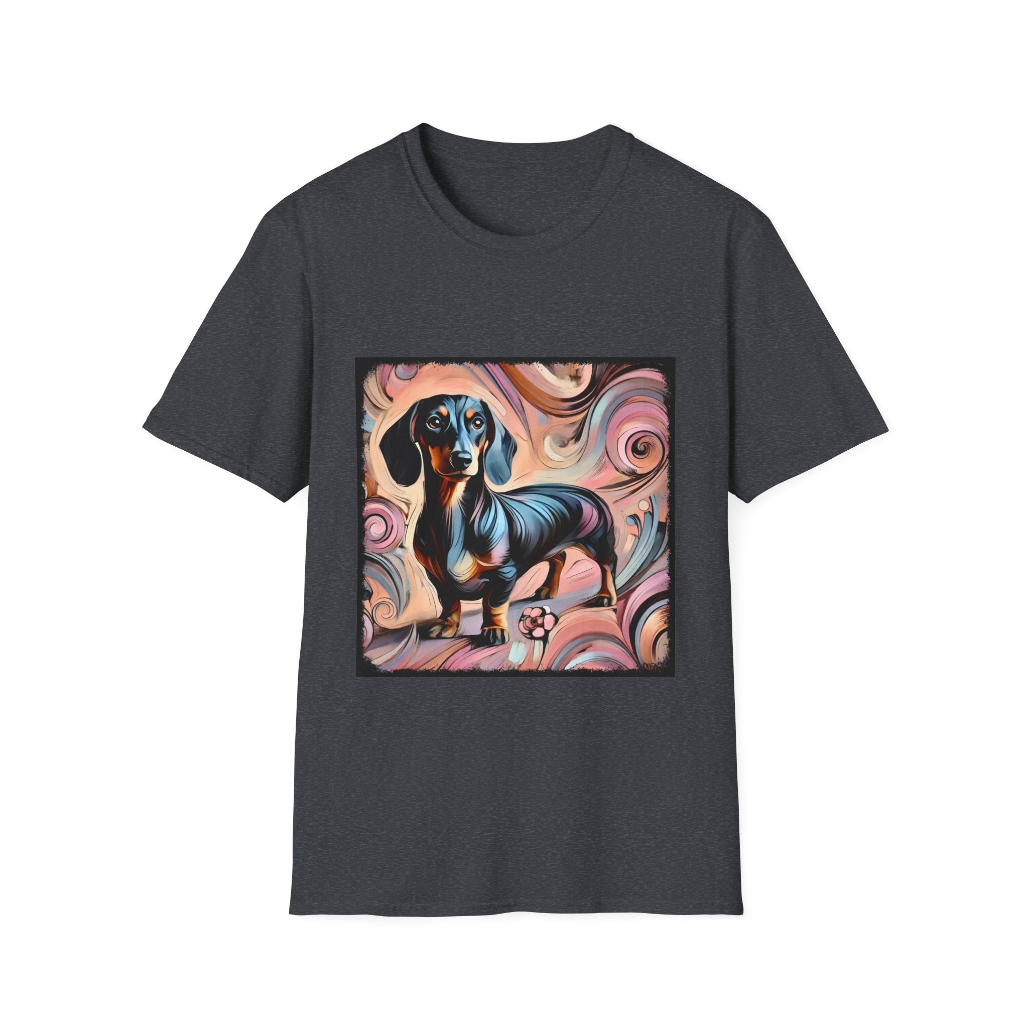 Dachshund Pink Swirl | Unisex Dog T-Shirt