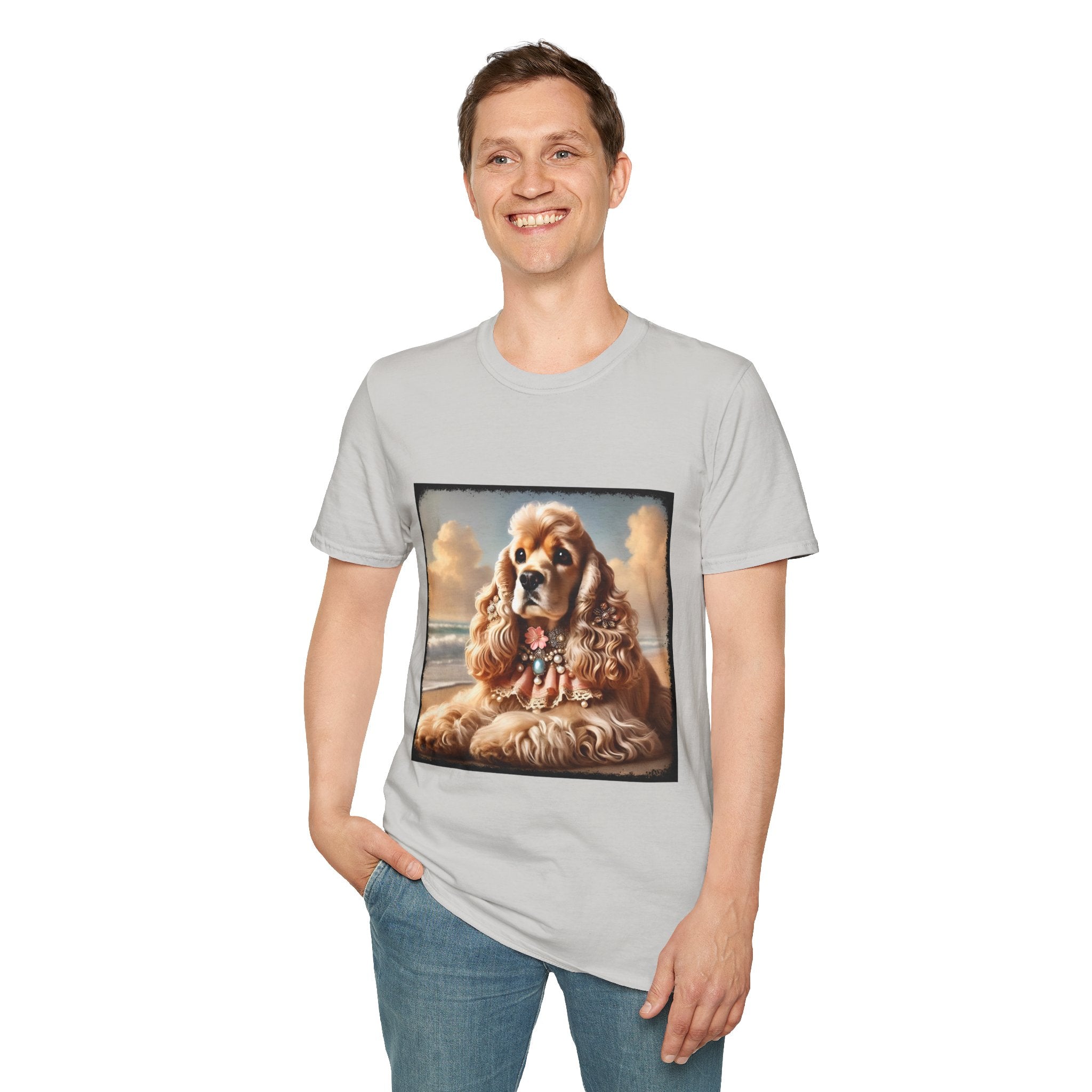 Cocker Spaniel Beach Belle | Unisex Dog T-Shirt