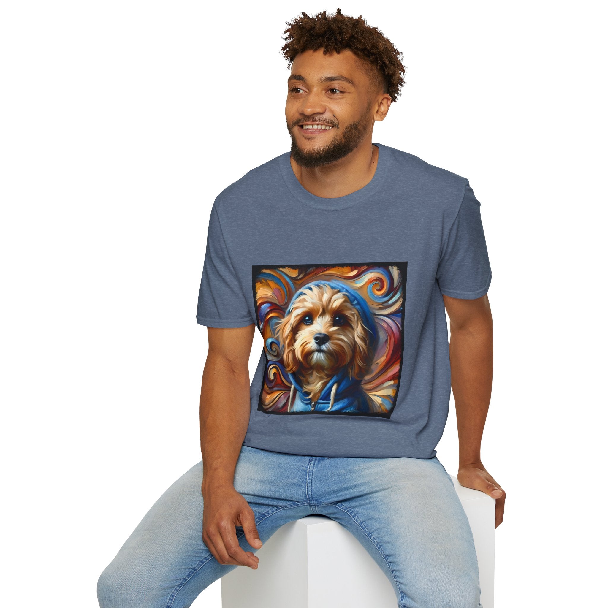 Cavapoo Blue Hoodie Swirl | Unisex Dog T-Shirt