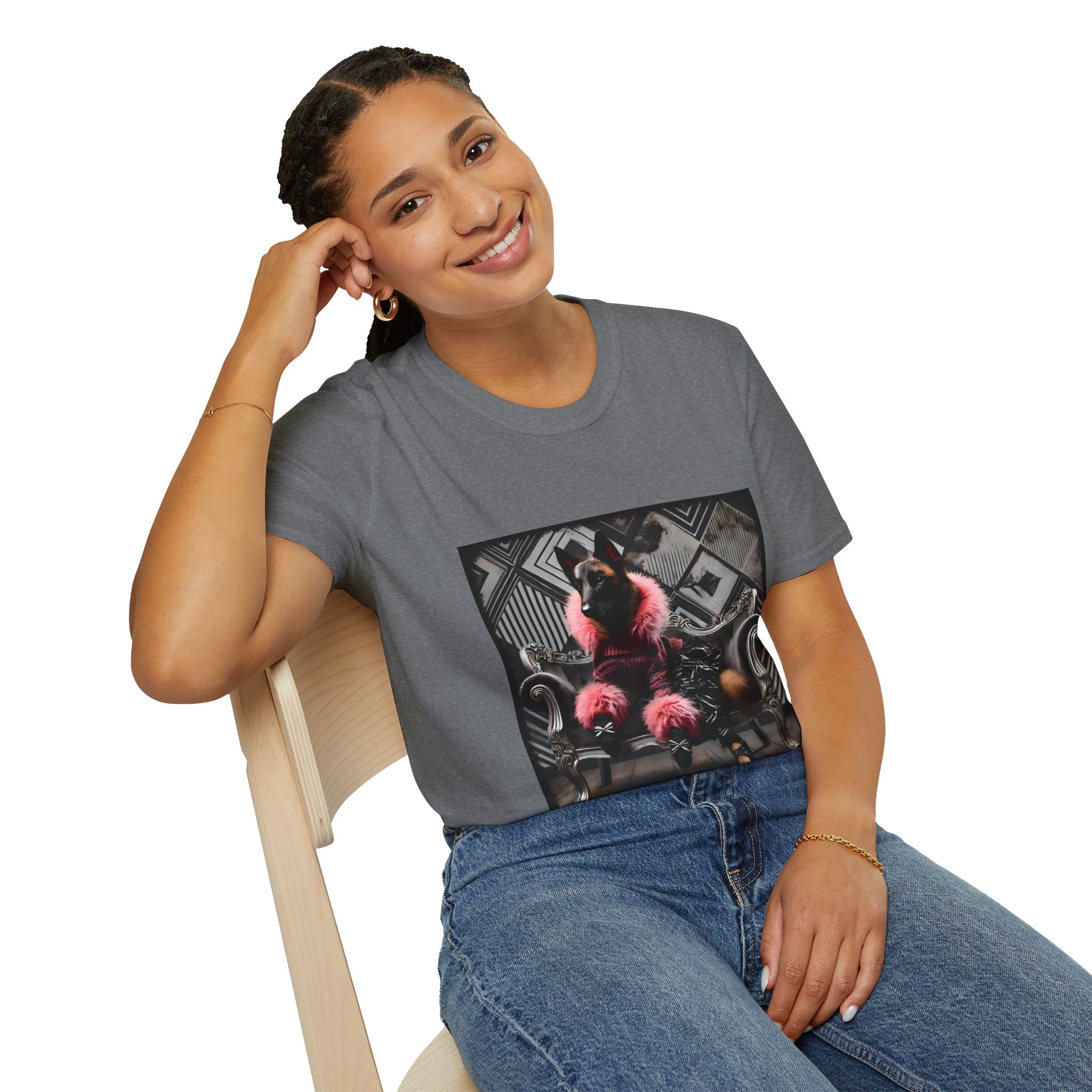 Belgian Malinois Chic Rocker | Unisex Dog T-Shirt