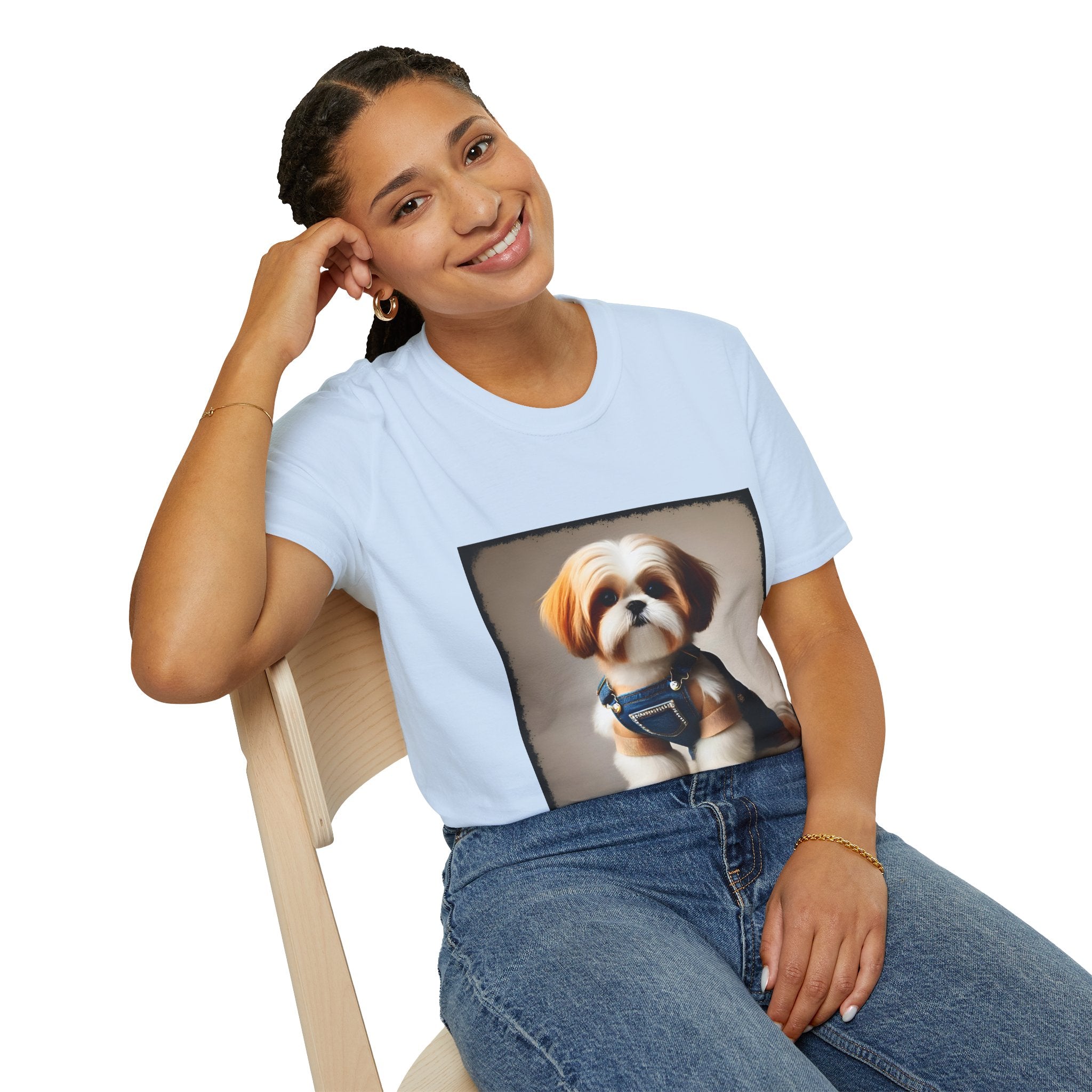 Shih Tzu Denim Mood | Unisex Dog T-Shirt
