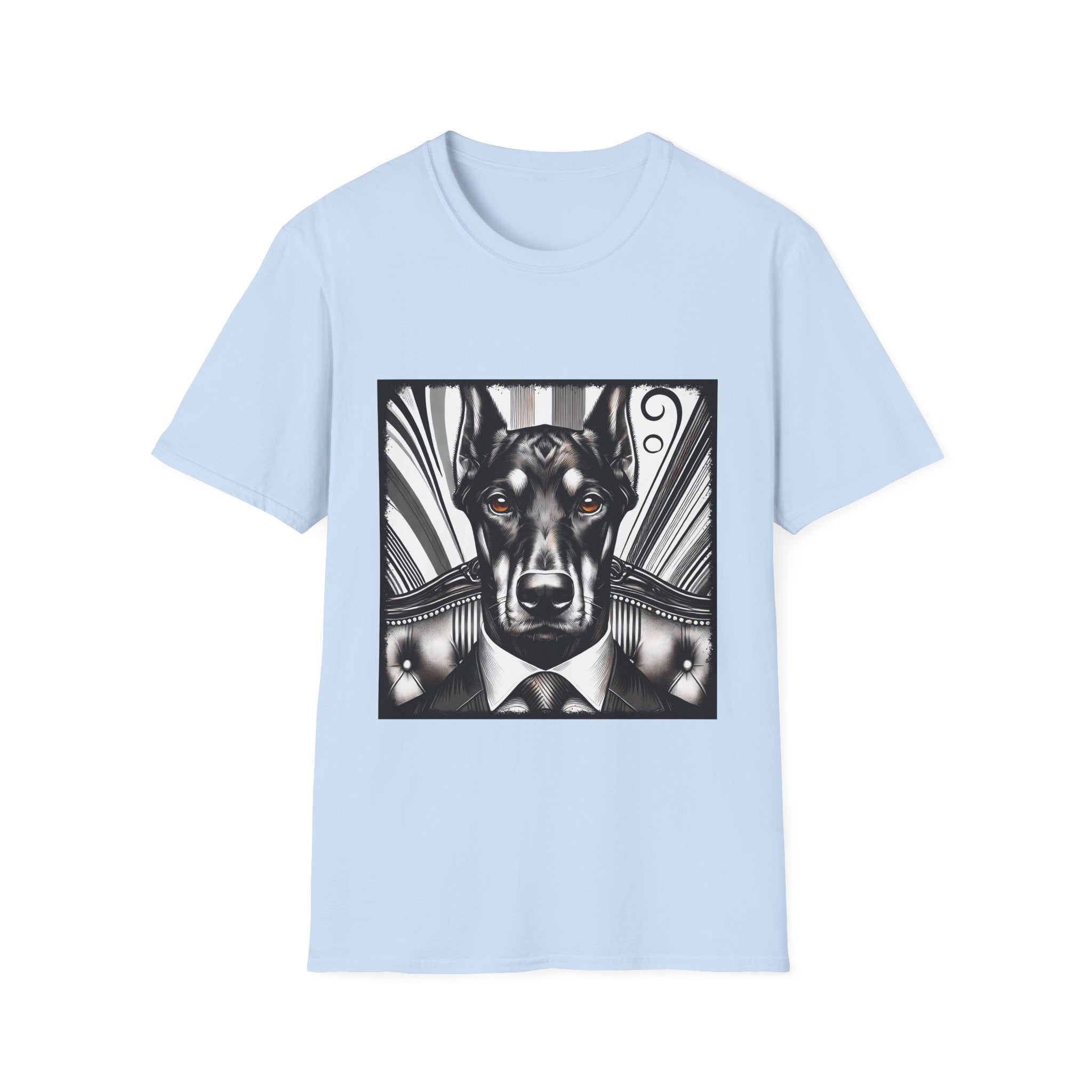 Doberman Pinscher B&W Bold Eyes  | Unisex Dog T-Shirt