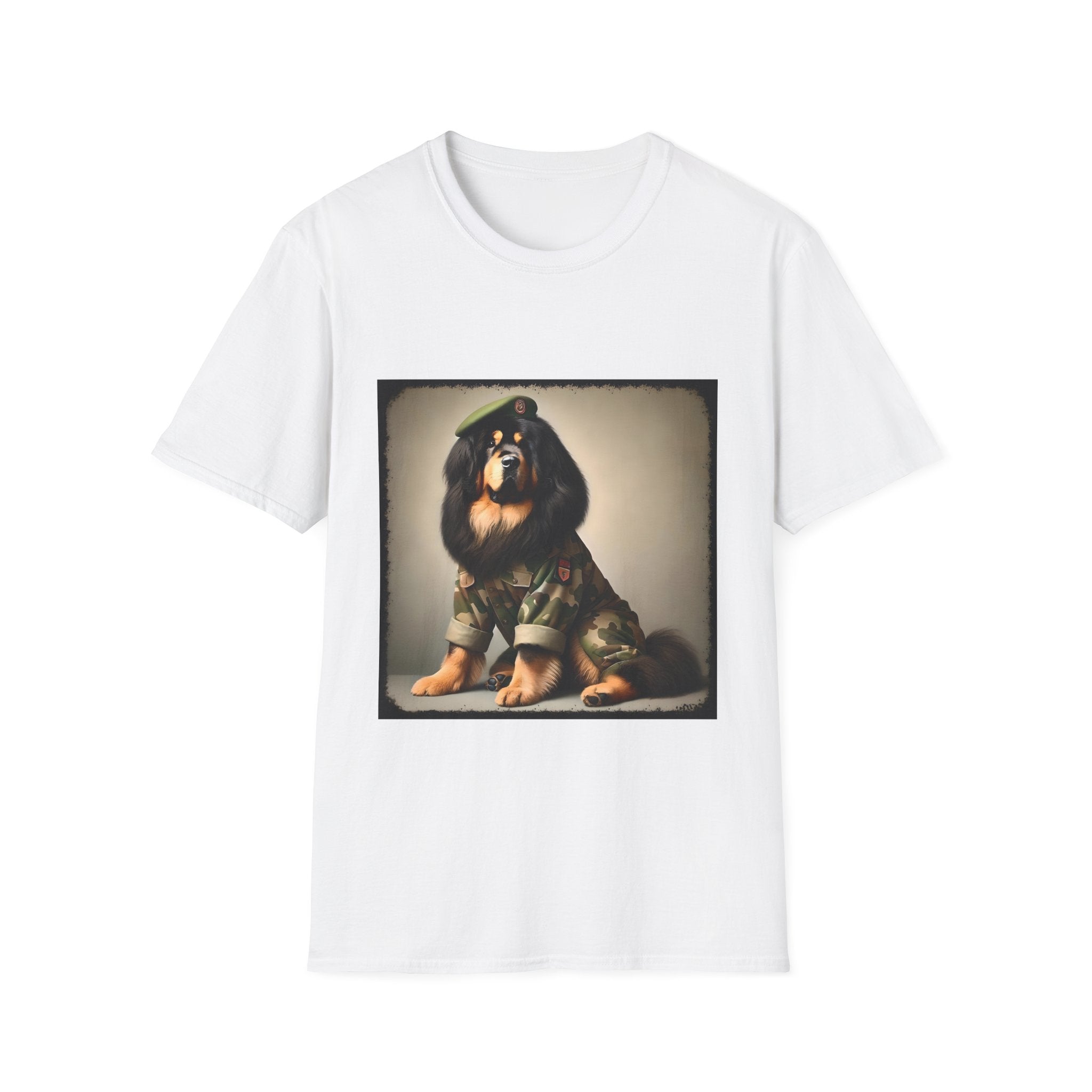Tibetan Mastiff Camo Cutie | Unisex Dog T-Shirt