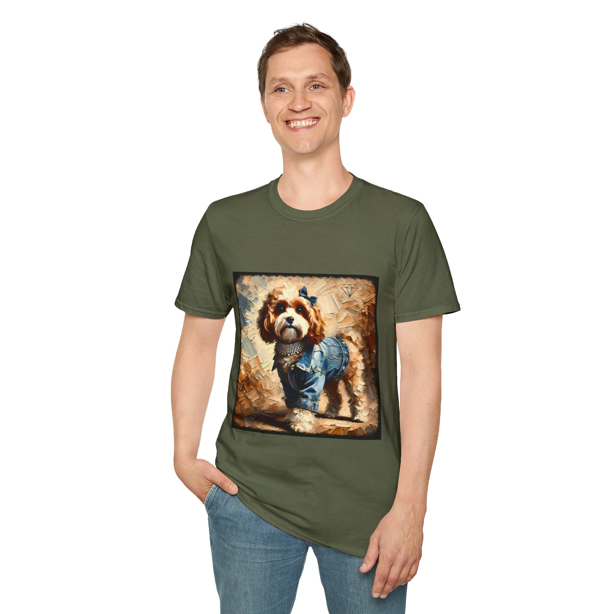 Cavapoo Denim Diva Classic | Unisex Dog T-Shirt