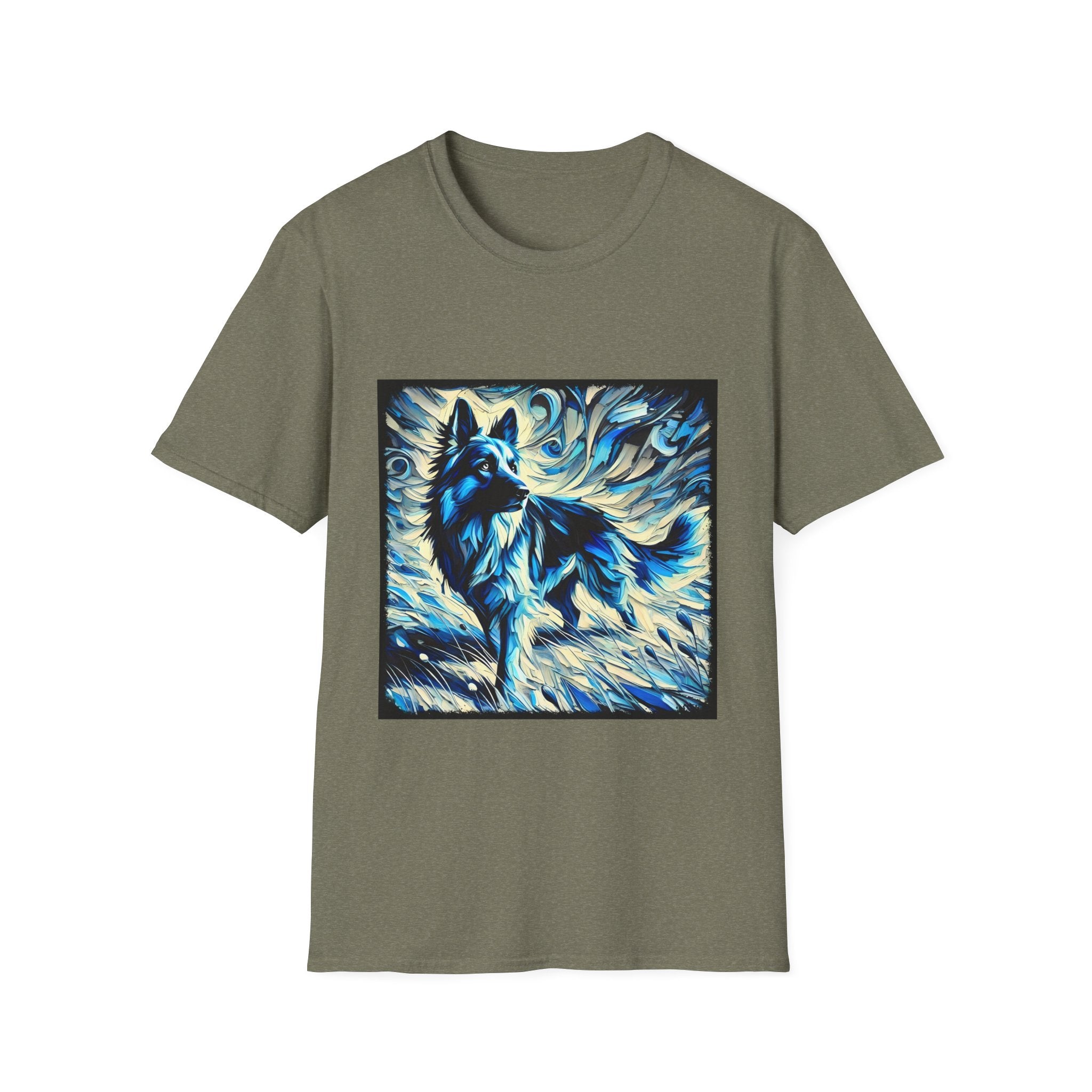 German Shepherd Blue Winter Swirl | Unisex Dog T-Shirt