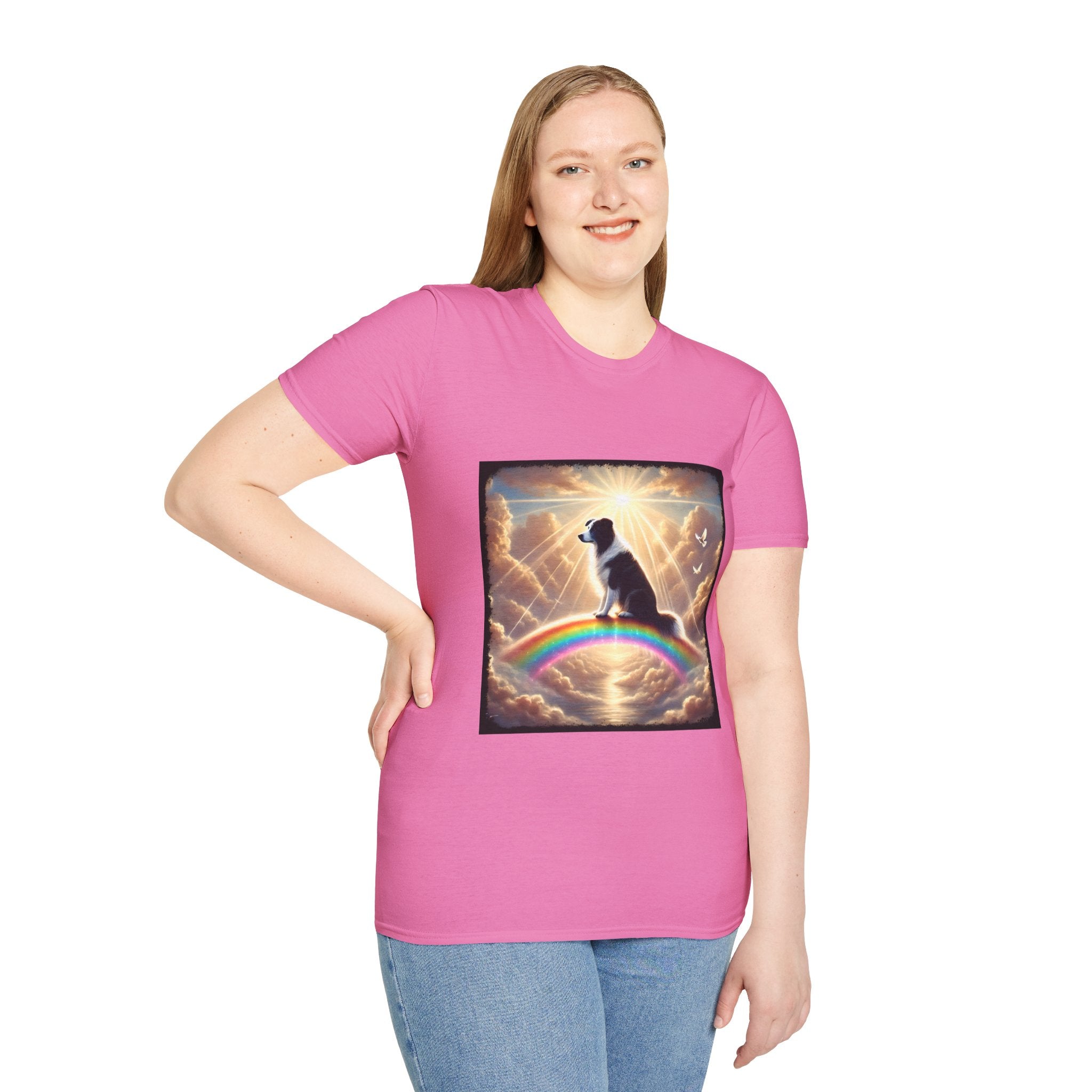 Border Collie Rainbow Bridge | Unisex Dog T-Shirt